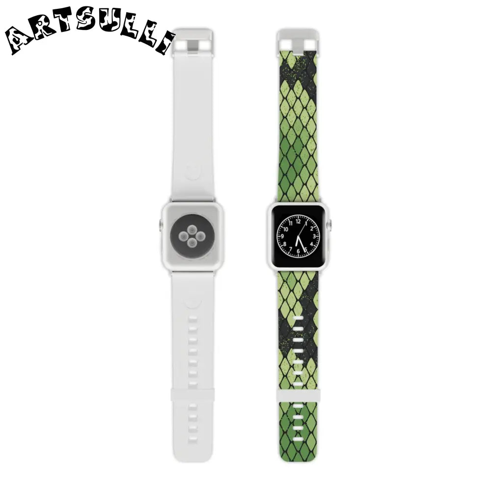 JAKKOUTTHEBXX Snake Skin Green and Black Watch Band for Apple Watch