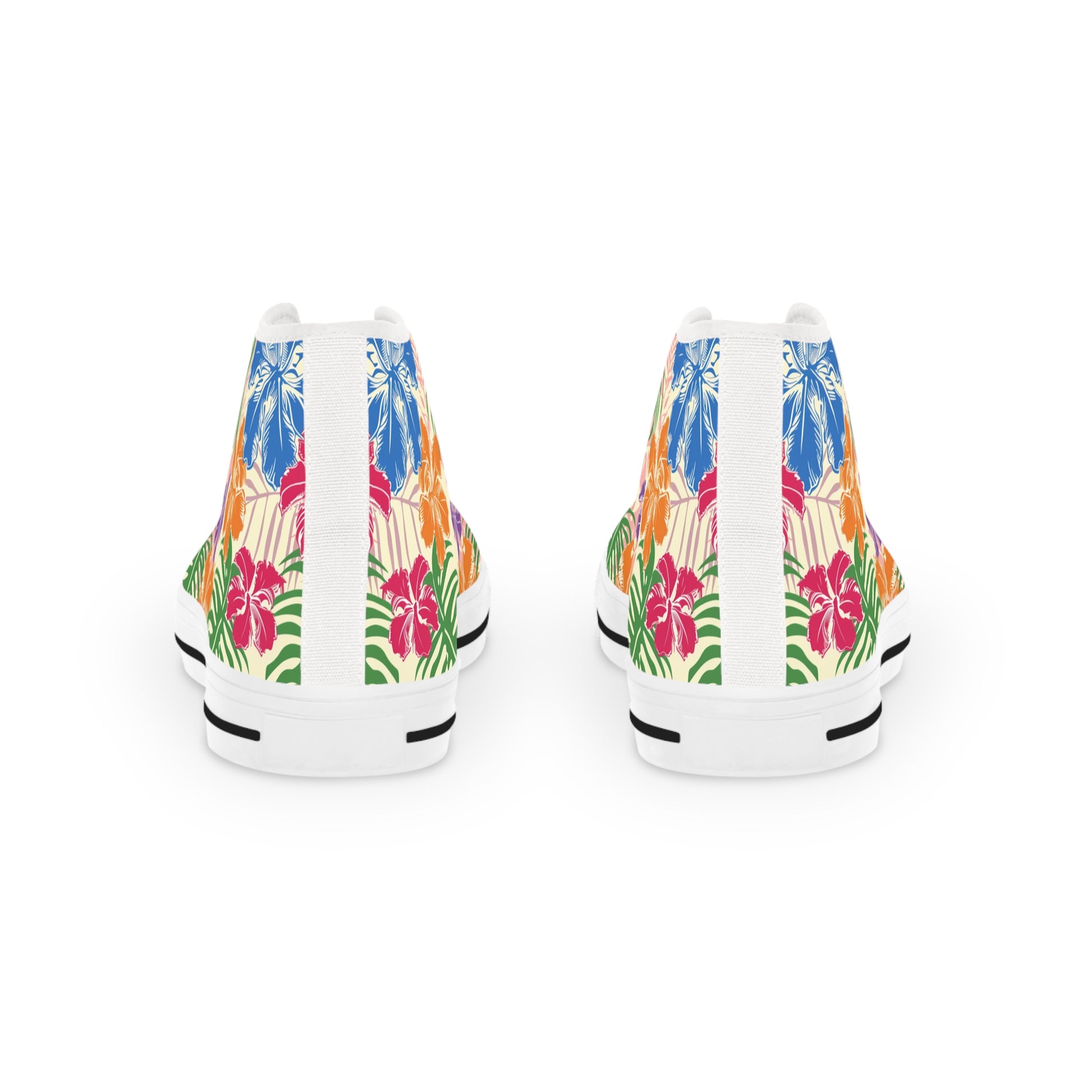 Blooming Tropical Flowers Men's High Top Sneakers, Artsulli - Art is Long, Life is Short, Shoes, , , , , , , 