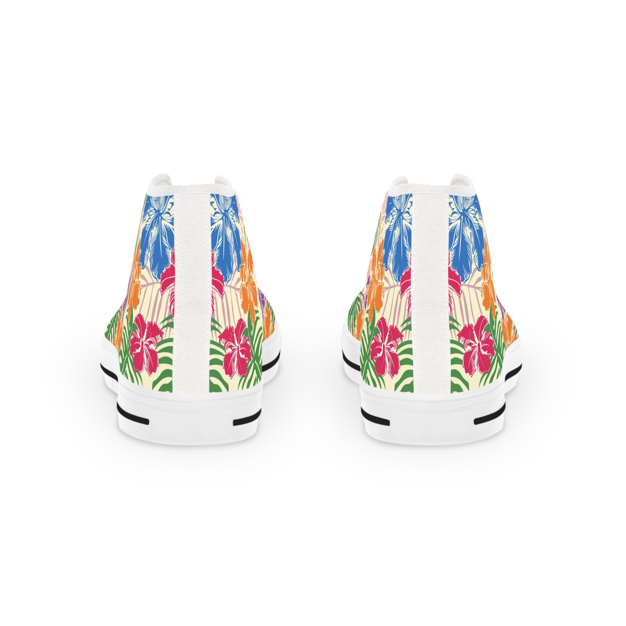 Blooming Tropical Flowers Men's High Top Sneakers, Artsulli - Art is Long, Life is Short, Shoes, , , , , , , 