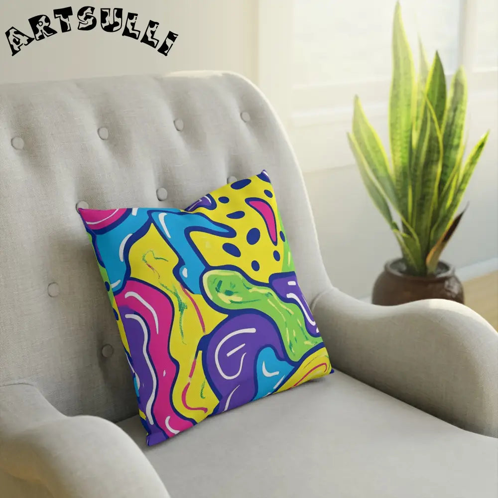 JAKKOUTTHEBXX Colorful Abstract Art Cotton Drill Pillow 2025