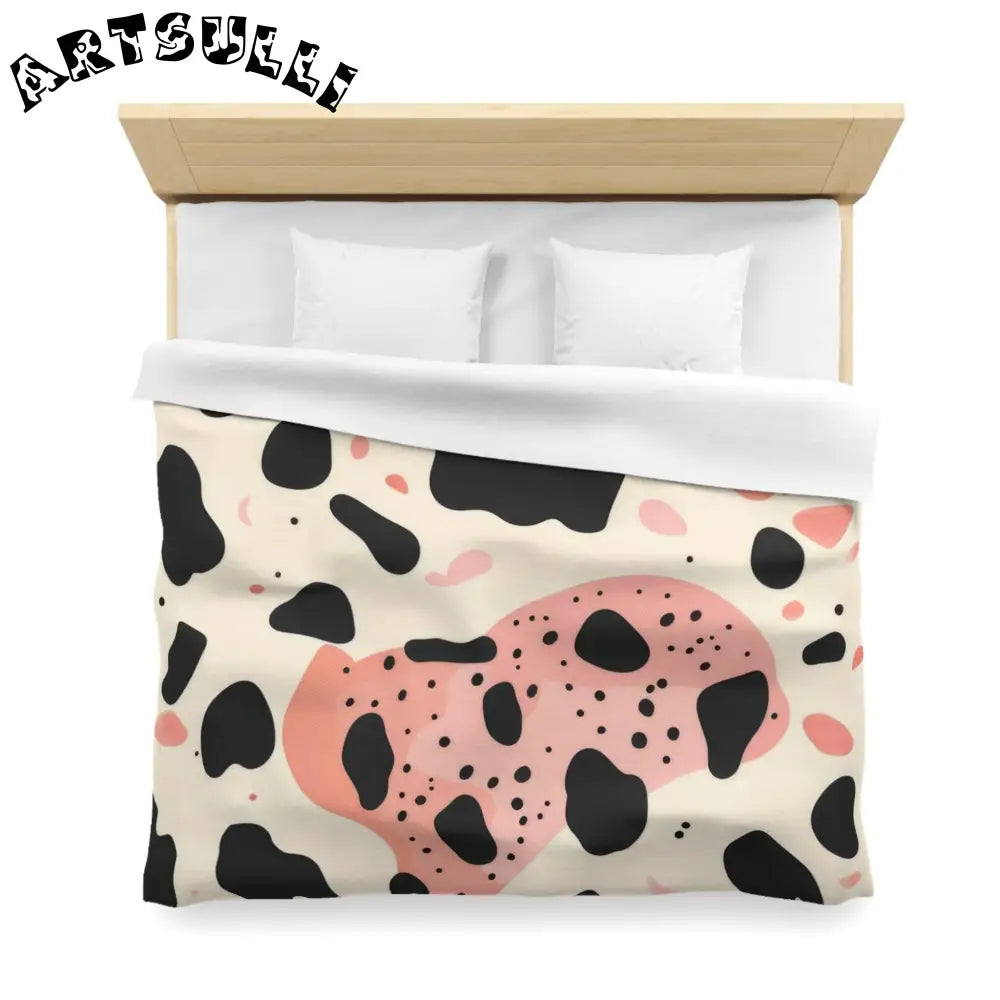 JAKKOUTTHEBXX Pink Cow Print Super Soft Art Printed Duvet Cover 2025