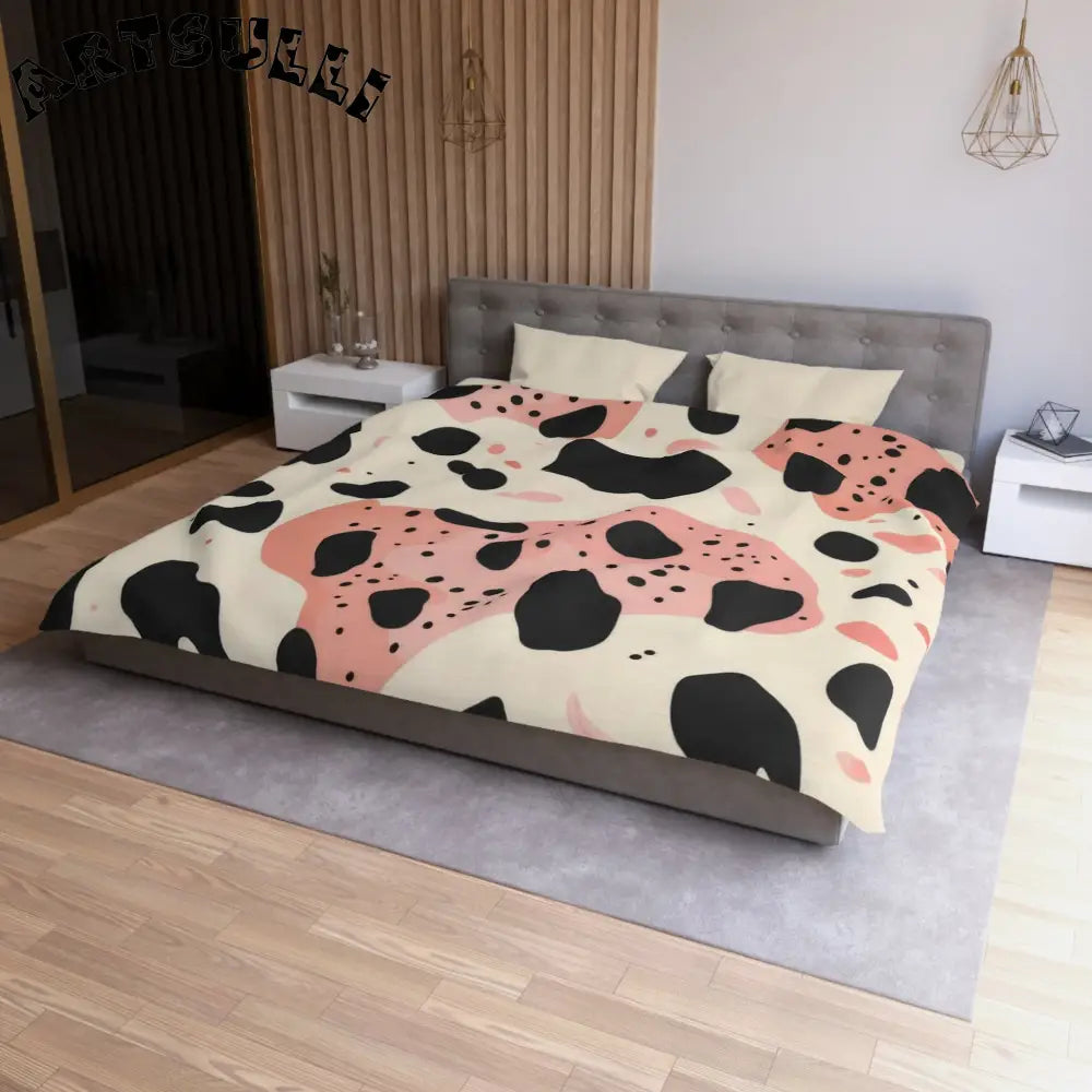 JAKKOUTTHEBXX Pink Cow Print Super Soft Art Printed Duvet Cover 2025