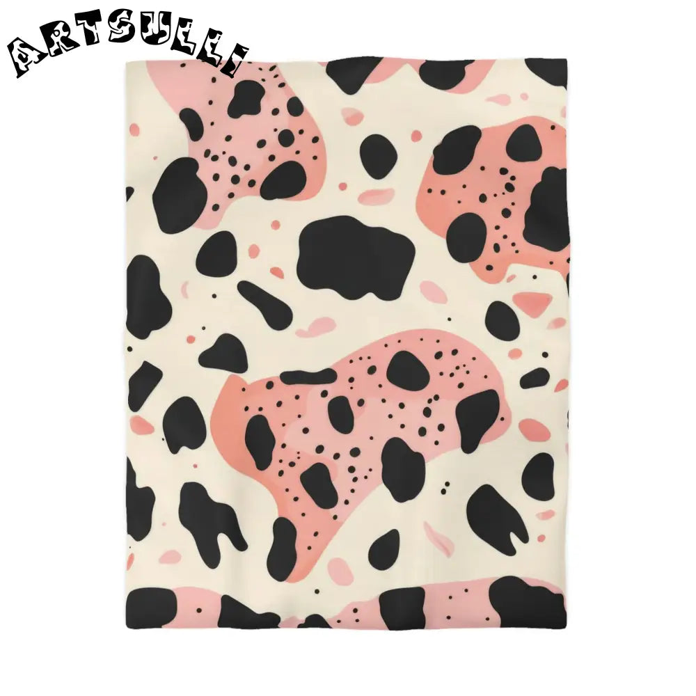JAKKOUTTHEBXX Pink Cow Print Super Soft Art Printed Duvet Cover 2025