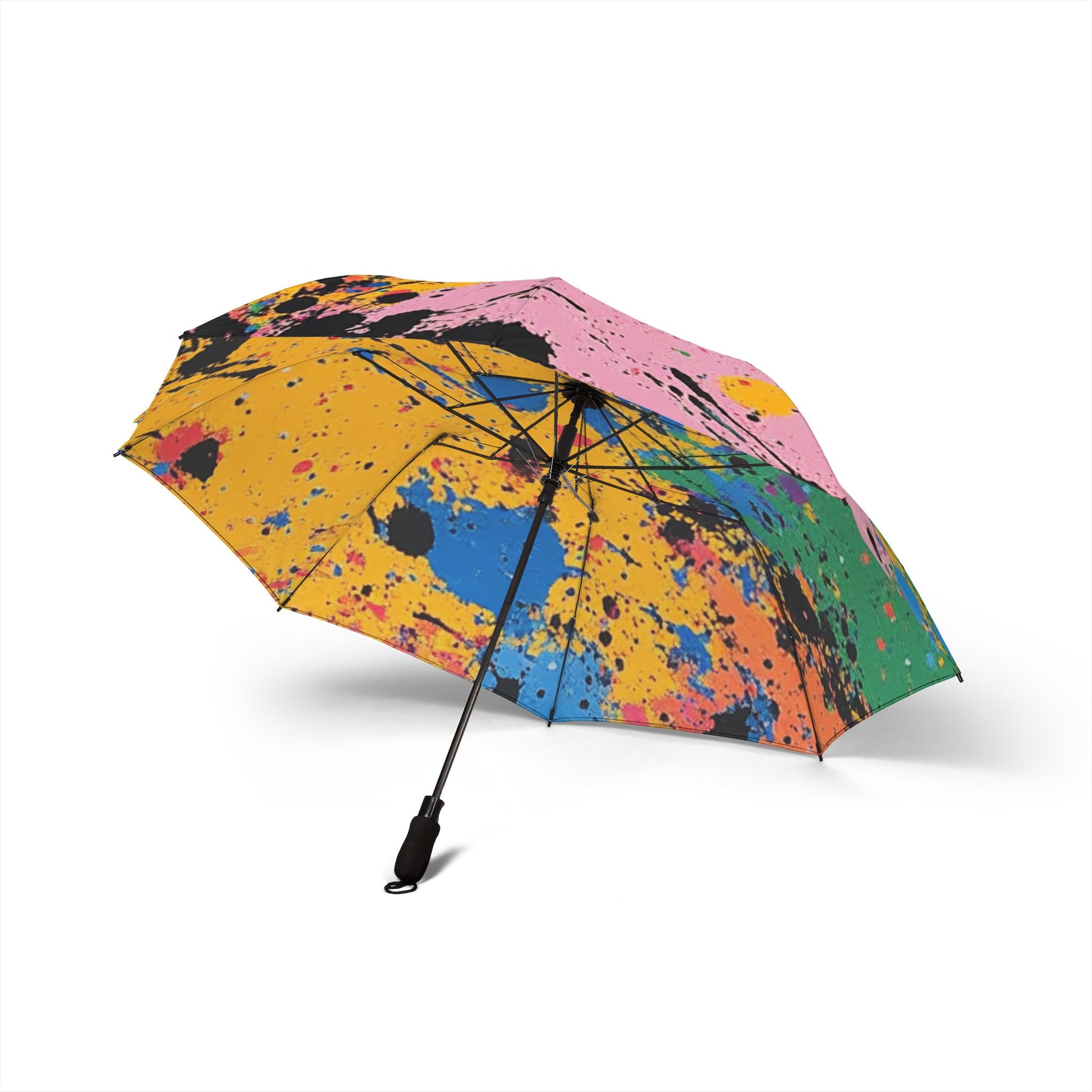 The Colors Of Paint Splatter Semi-Automatic Foldable Umbrella, Artsulli - Art is Long, Life is Short, Accessories, , , , , , , 