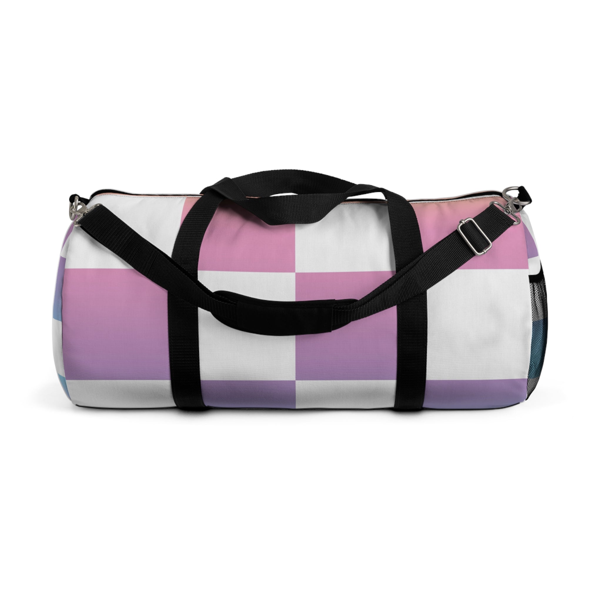 Vaporwave Check Duffel Bag, Artsulli - Art is Long, Life is Short, Bags, Size, Large, , , , , 46792344868220640810