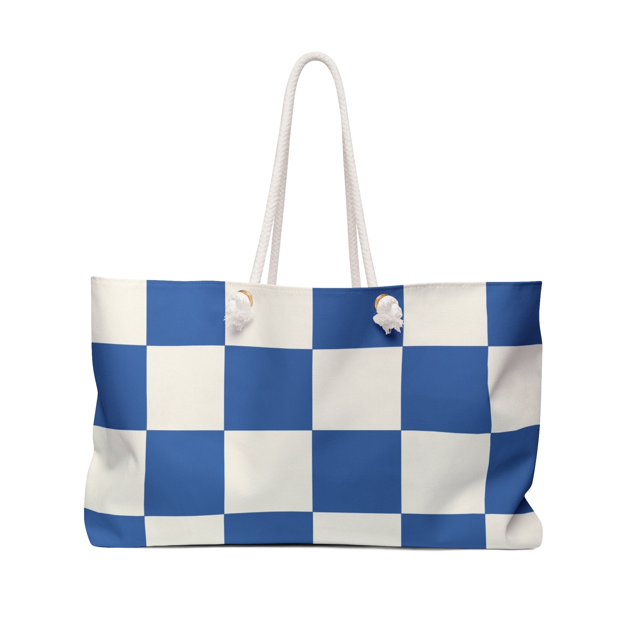 Checkerboard Blue Weekender Bag, Artsulli - Art is Long, Life is Short, Bags, Size, 24" × 13", , , , , 50411257444099092856