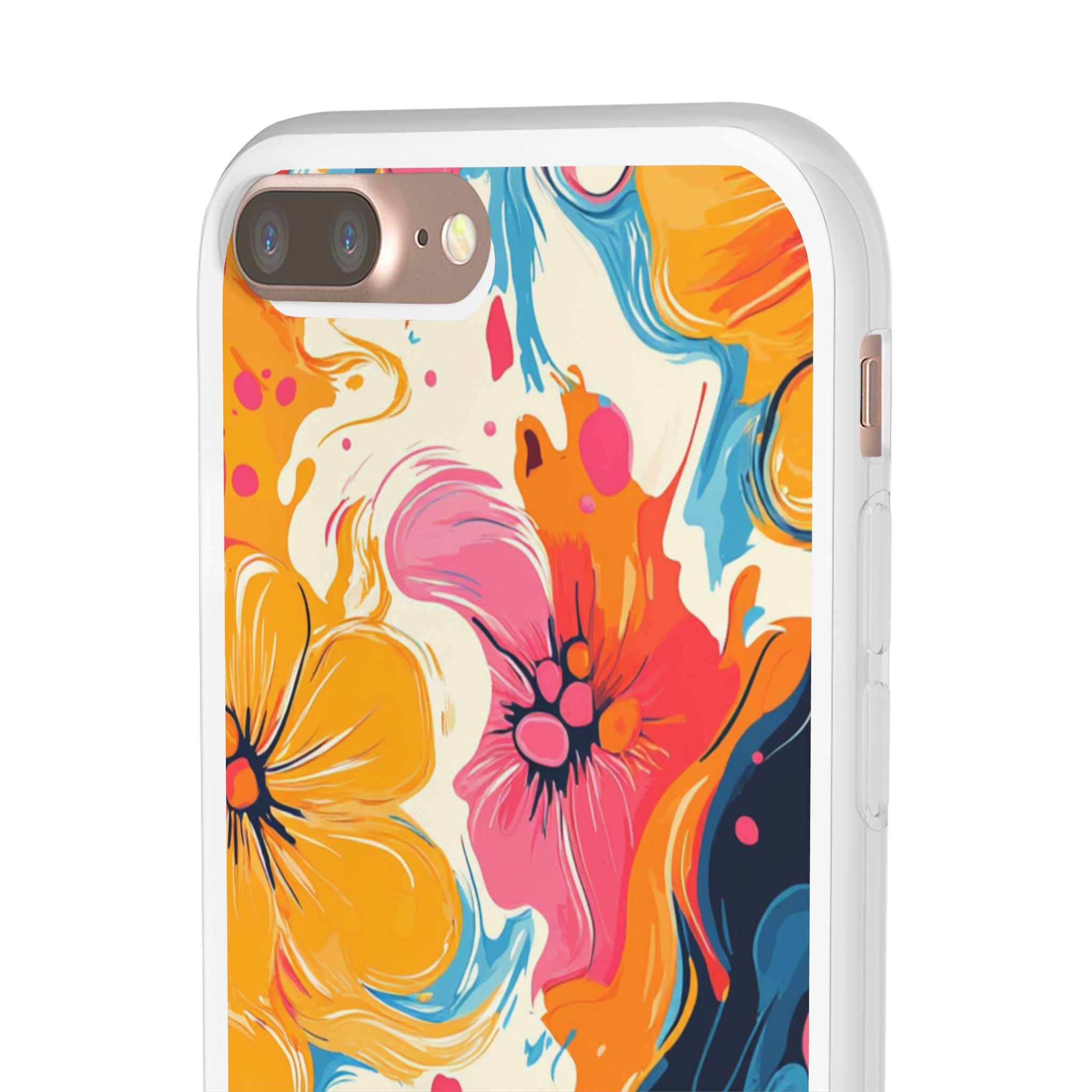 Vibrant Abstract Floral Flexi Case, Artsulli - Art is Long, Life is Short, Phone Case, , , , , , , 