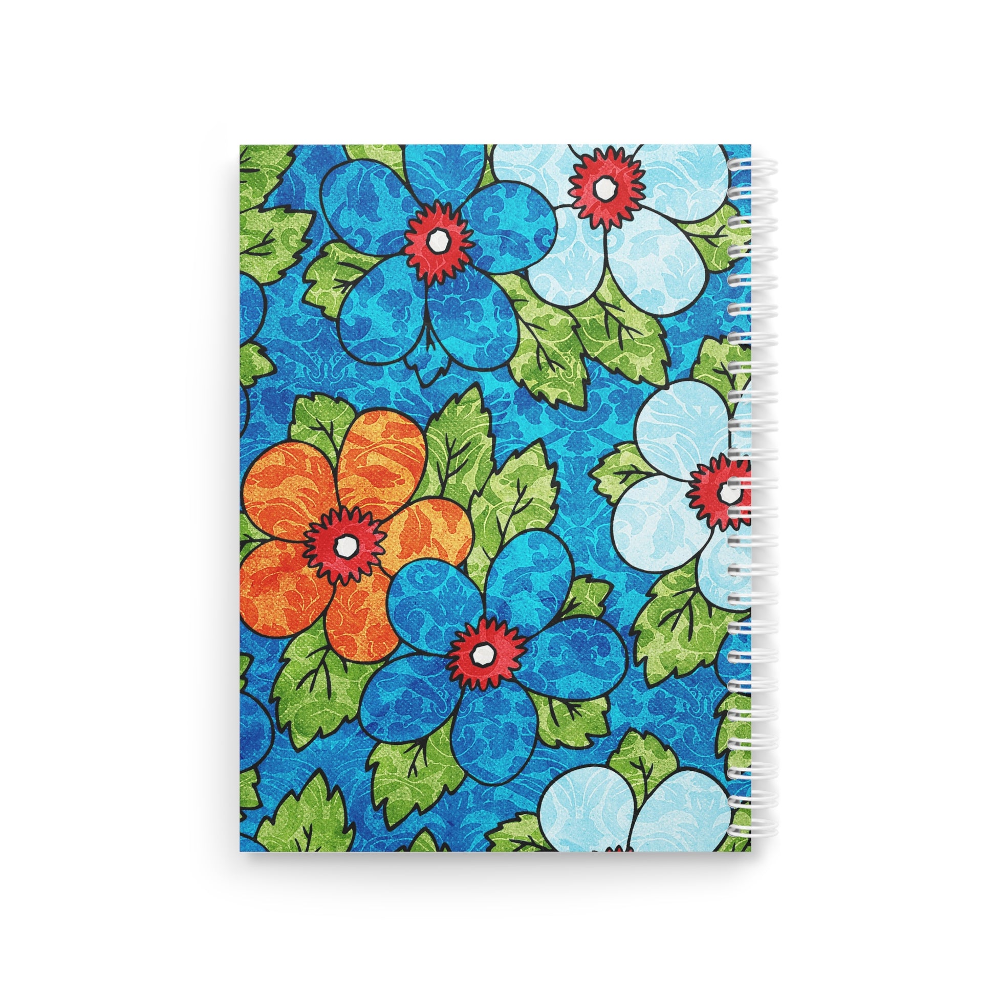 Blue Orange Groovy Spiral Notebook, Artsulli - Art is Long, Life is Short, Paper products, , , , , , , 