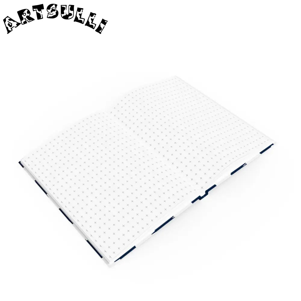 JAKKOUTTHEBXX Checkerboard White and Navy Blue Hard Backed Journal