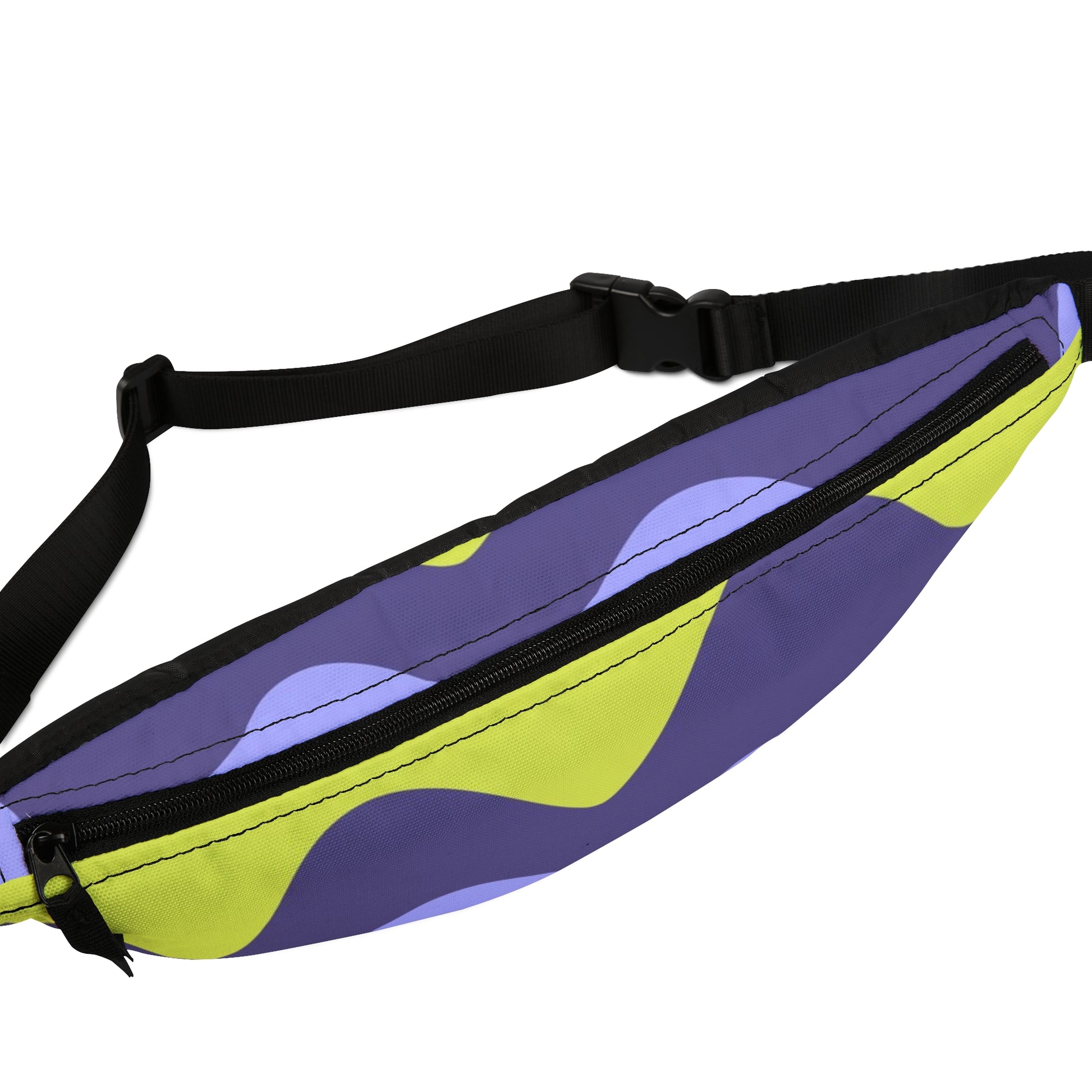 Waves Yellow and Blue Fanny Pack, Artsulli - Art is Long, Life is Short, Bags, , , , , , , 