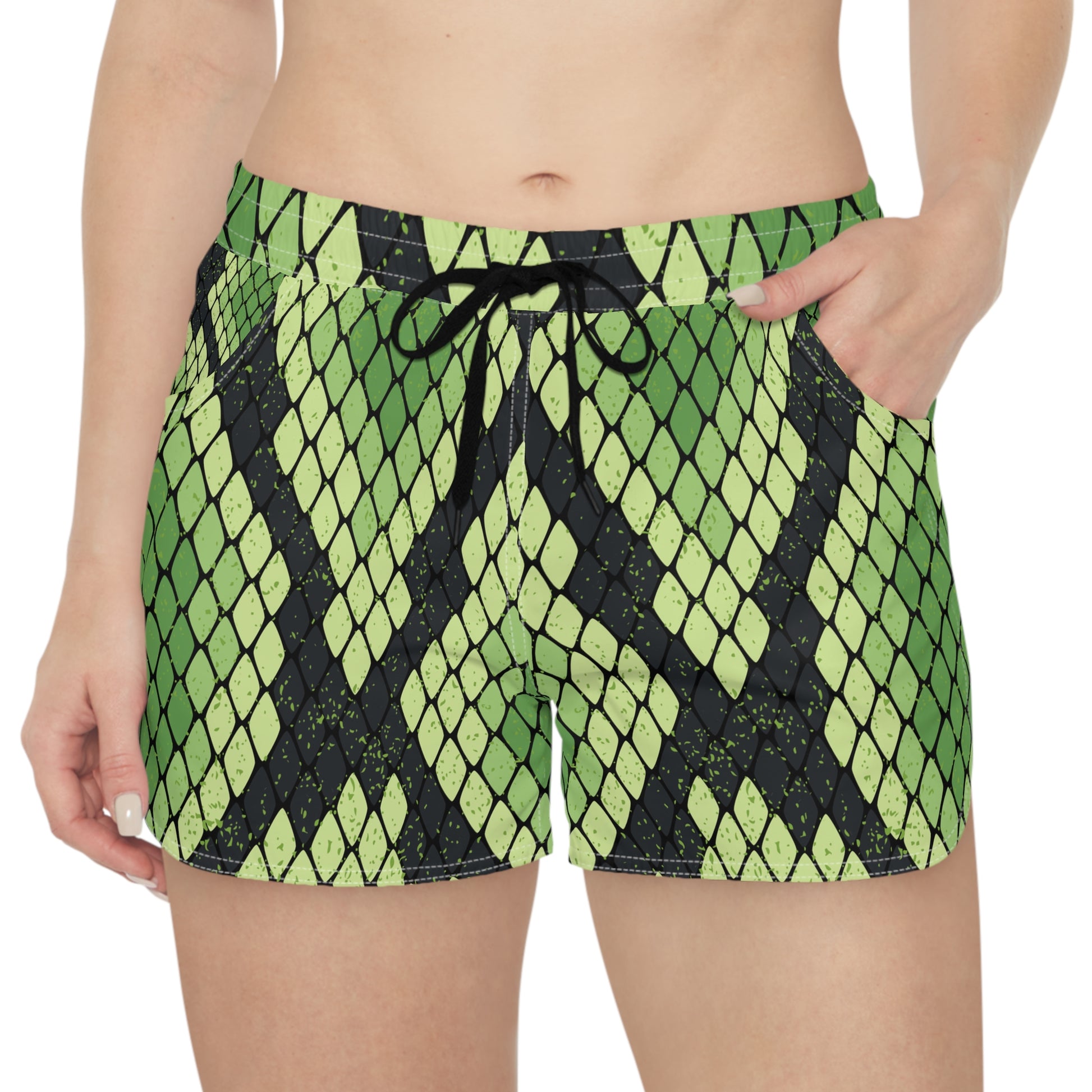 Snake Skin Women's Casual Shorts (AOP), Artsulli - Art is Long, Life is Short, All Over Prints, , , , , , , 