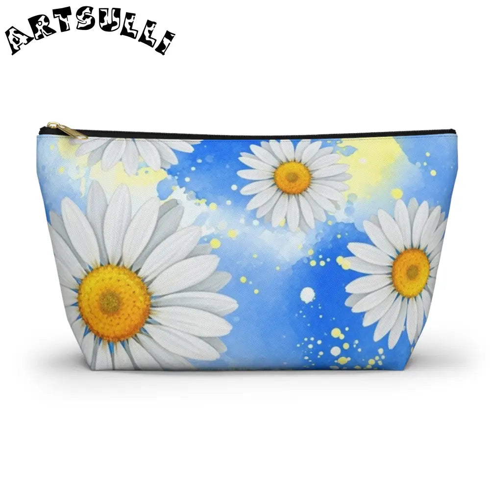 JAKKOUTTHEBXX Daisies Accessory Pouch w T-bottom JAKKOUTTHEBXX