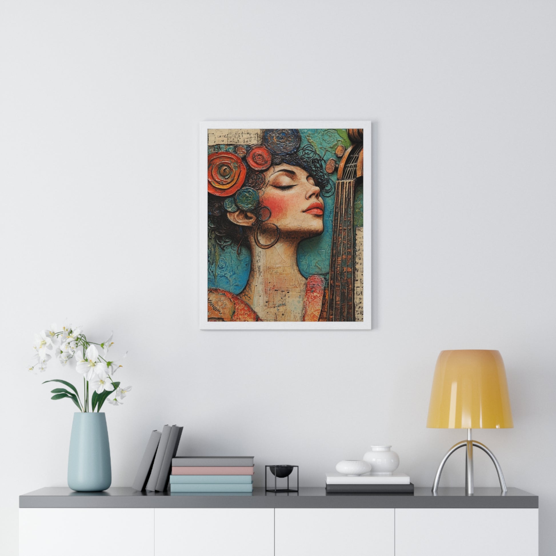 Woman With A Violin III Vertical Framed Poster, Artsulli - Art is Long, Life is Short, Poster, , , , , , , 