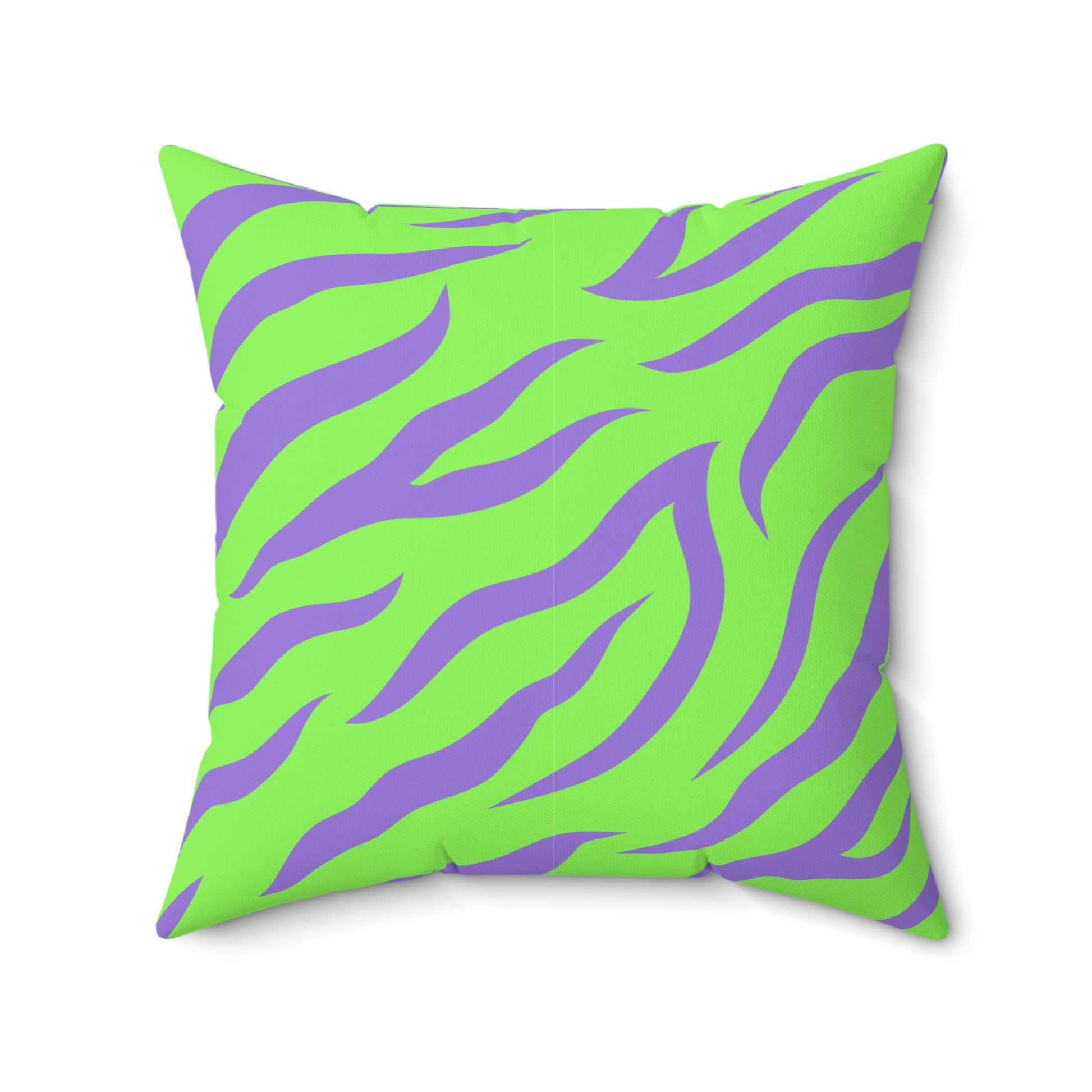 Tyrannosaurus Print Green and Purple Spun Polyester Square Pillow, Artsulli - Art is Long, Life is Short, Home Decor, Size, 20" × 20", , , , , 15154187837299
