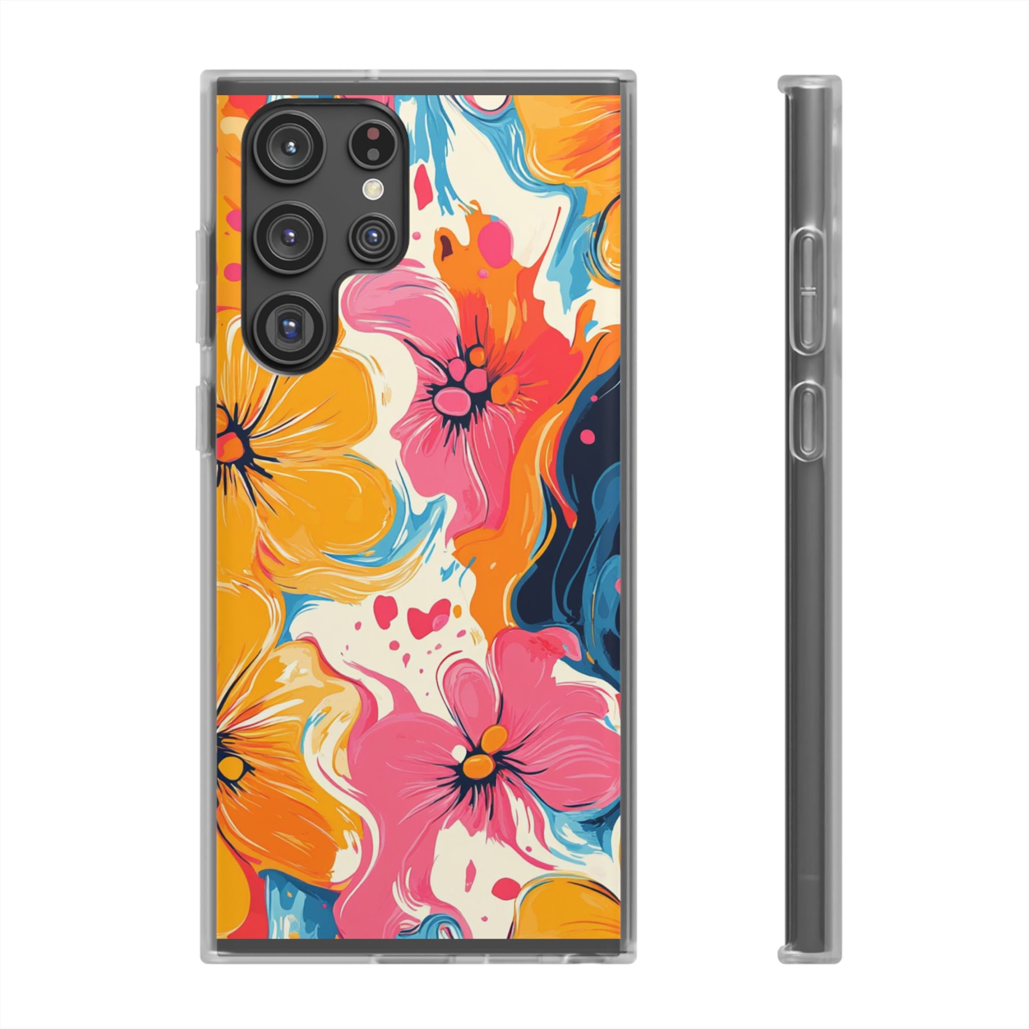 Vibrant Abstract Floral Flexi Case, Artsulli - Art is Long, Life is Short, Phone Case, Size, Samsung Galaxy S22 Ultra, , , , , 29562641994666415309