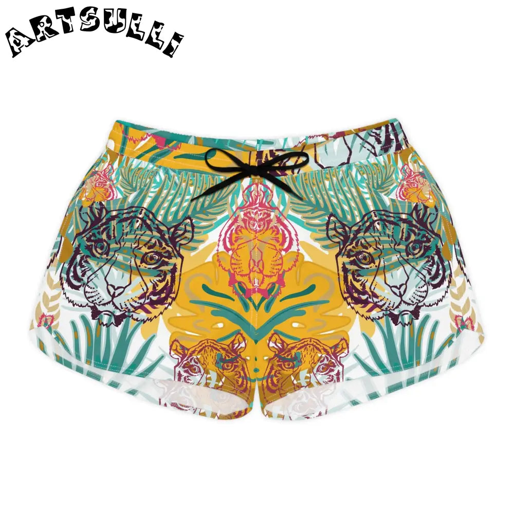 JAKKOUTTHEBXX Tropical Jungle Tigers Green and Brown Women’s Casual