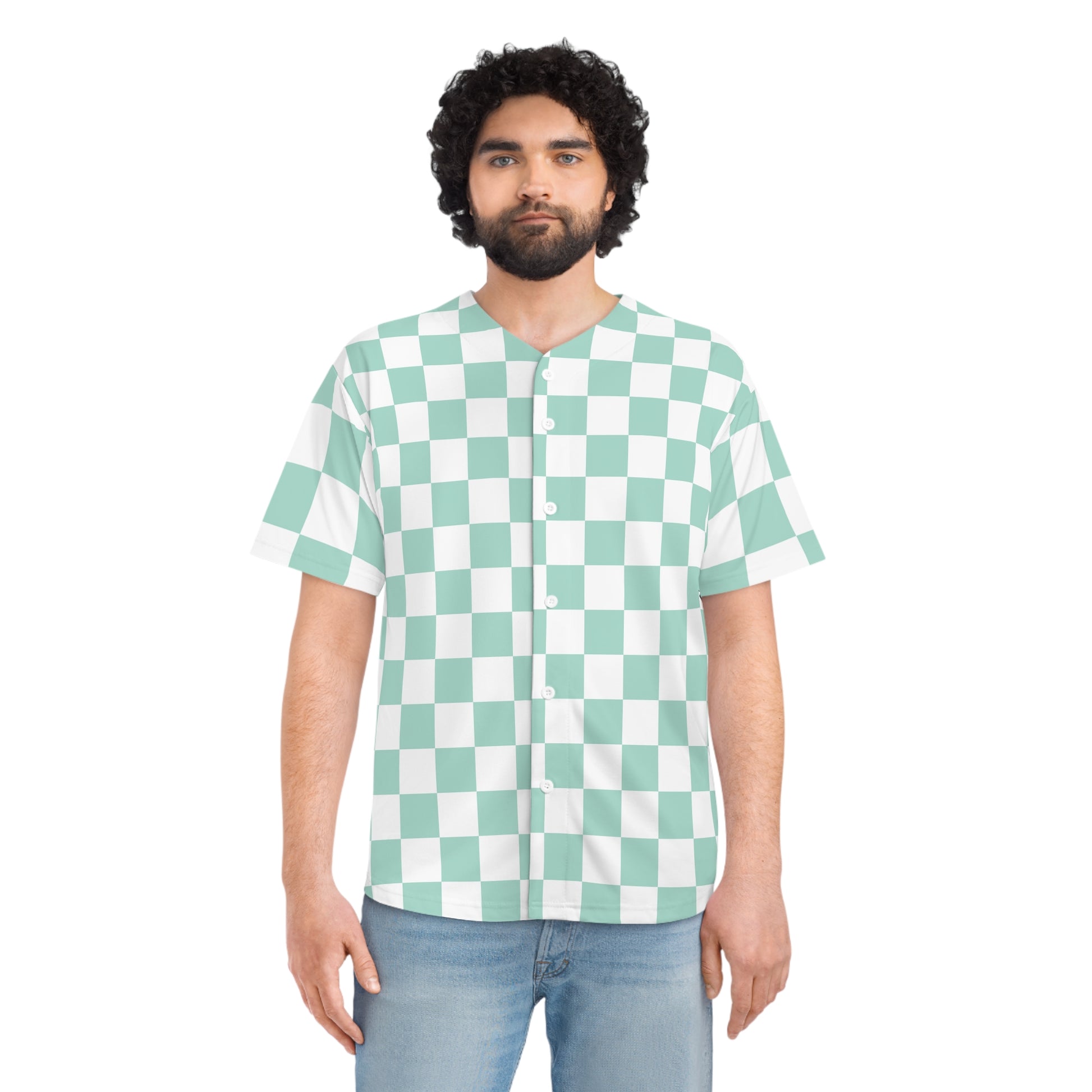Chessboard Men's Baseball Jersey (AOP), Artsulli - Art is Long, Life is Short, All Over Prints, , , , , , , 