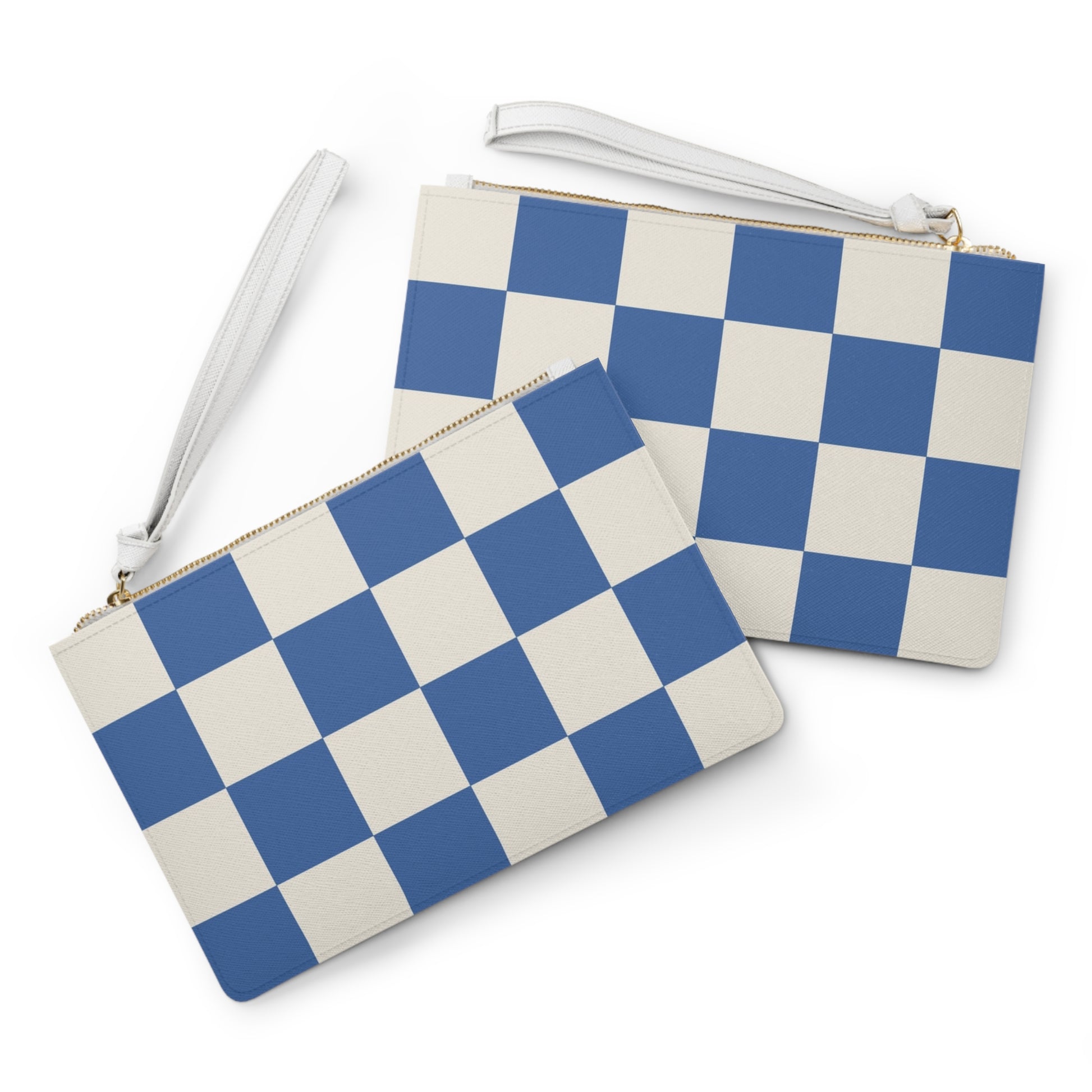 Checkerboard Blue Clutch Bag, Artsulli - Art is Long, Life is Short, Bags, , , , , , , 