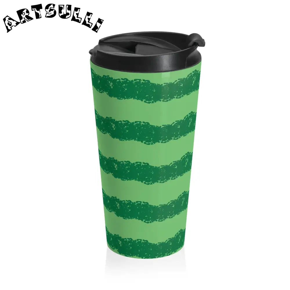 JAKKOUTTHEBXX Watermelon Green Stainless Steel Travel Mug