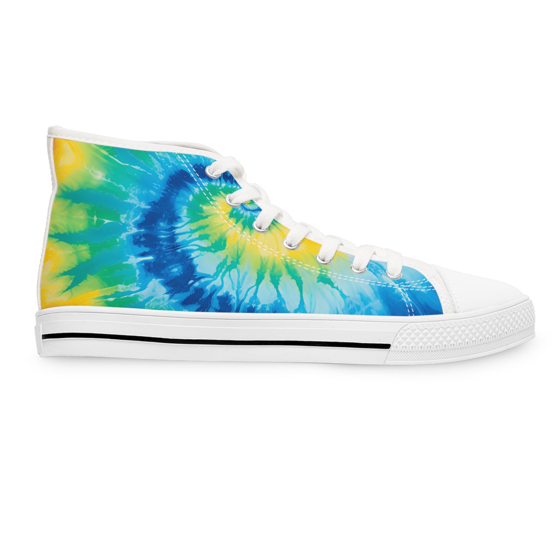 Tie Dye II Women's High Top Sneakers, Artsulli - Art is Long, Life is Short, Shoes, , , , , , , 