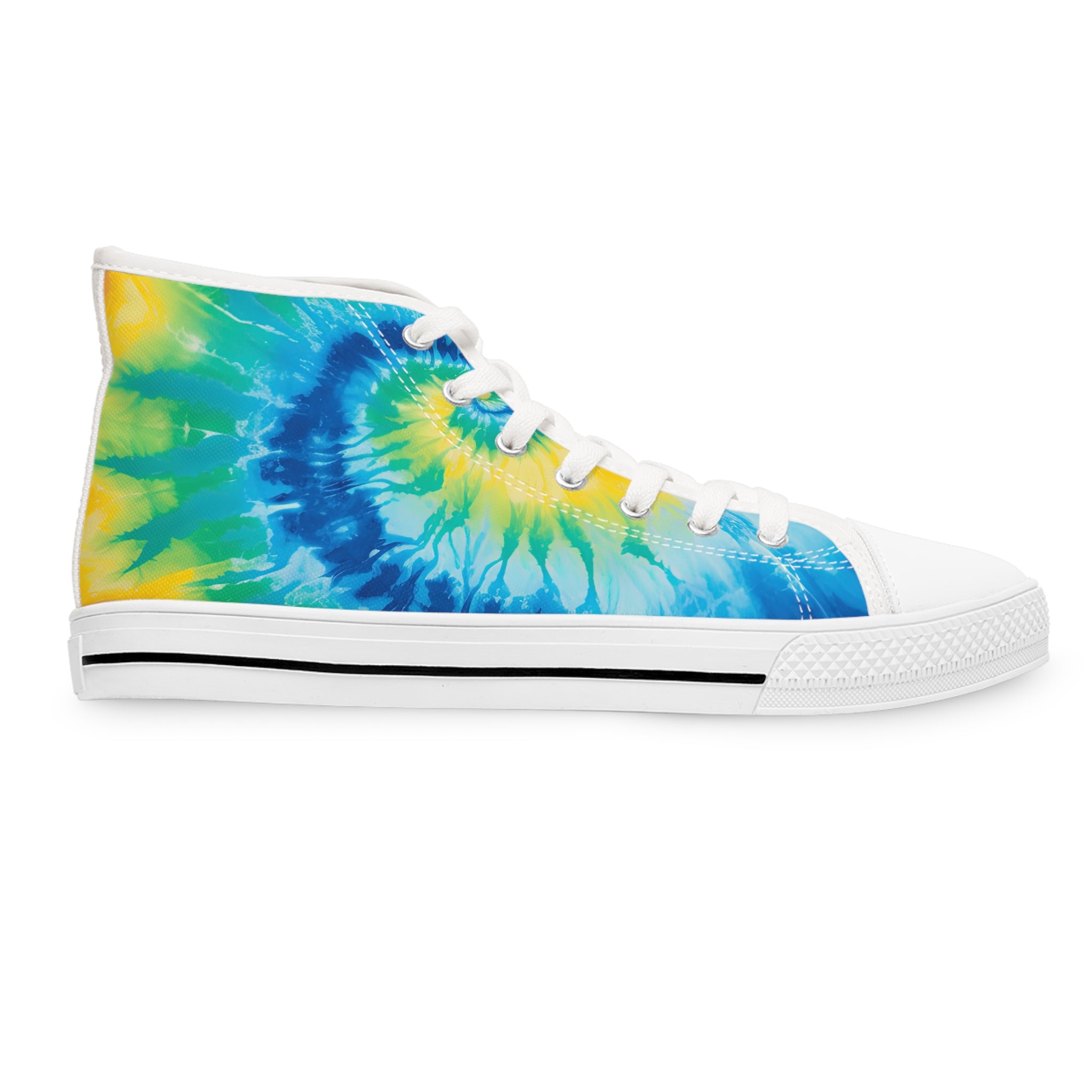 Tie Dye II Women's High Top Sneakers, Artsulli - Art is Long, Life is Short, Shoes, , , , , , , 