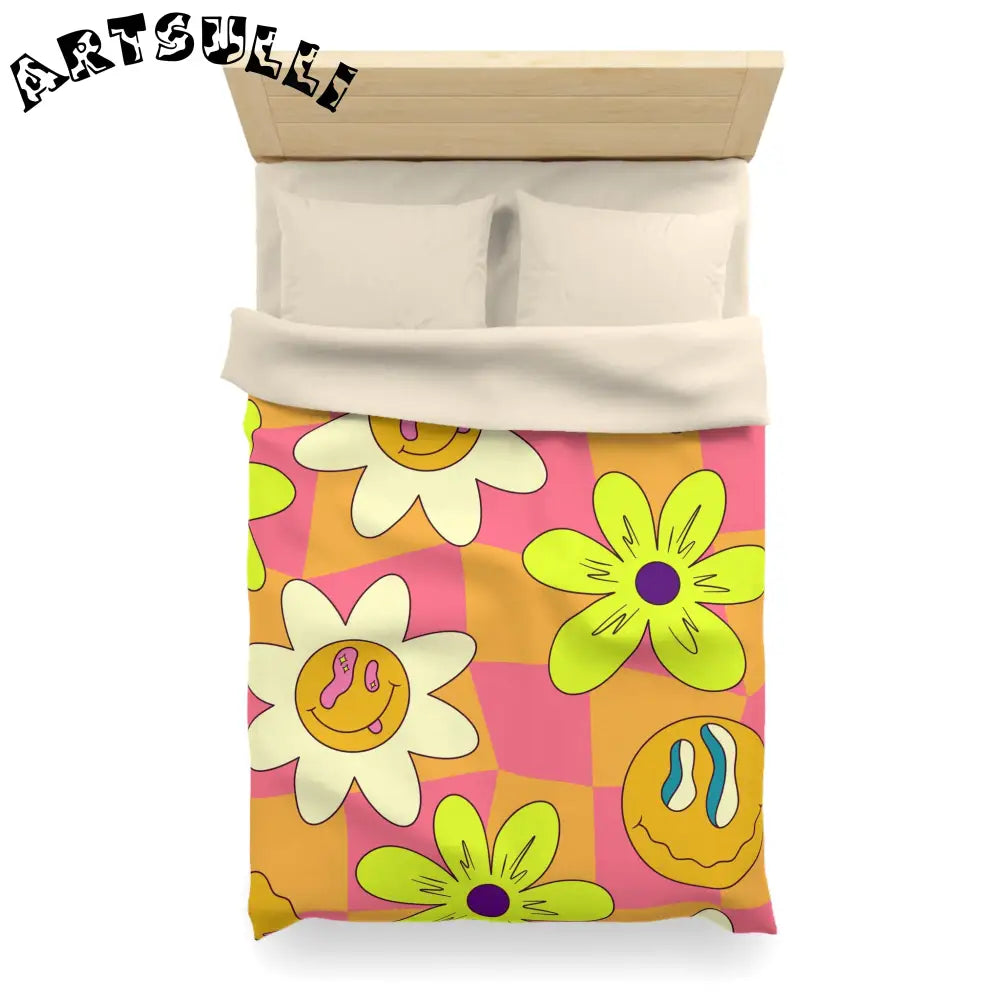 JAKKOUTTHEBXX Trippy Sour Face Rave Microfiber Duvet Cover