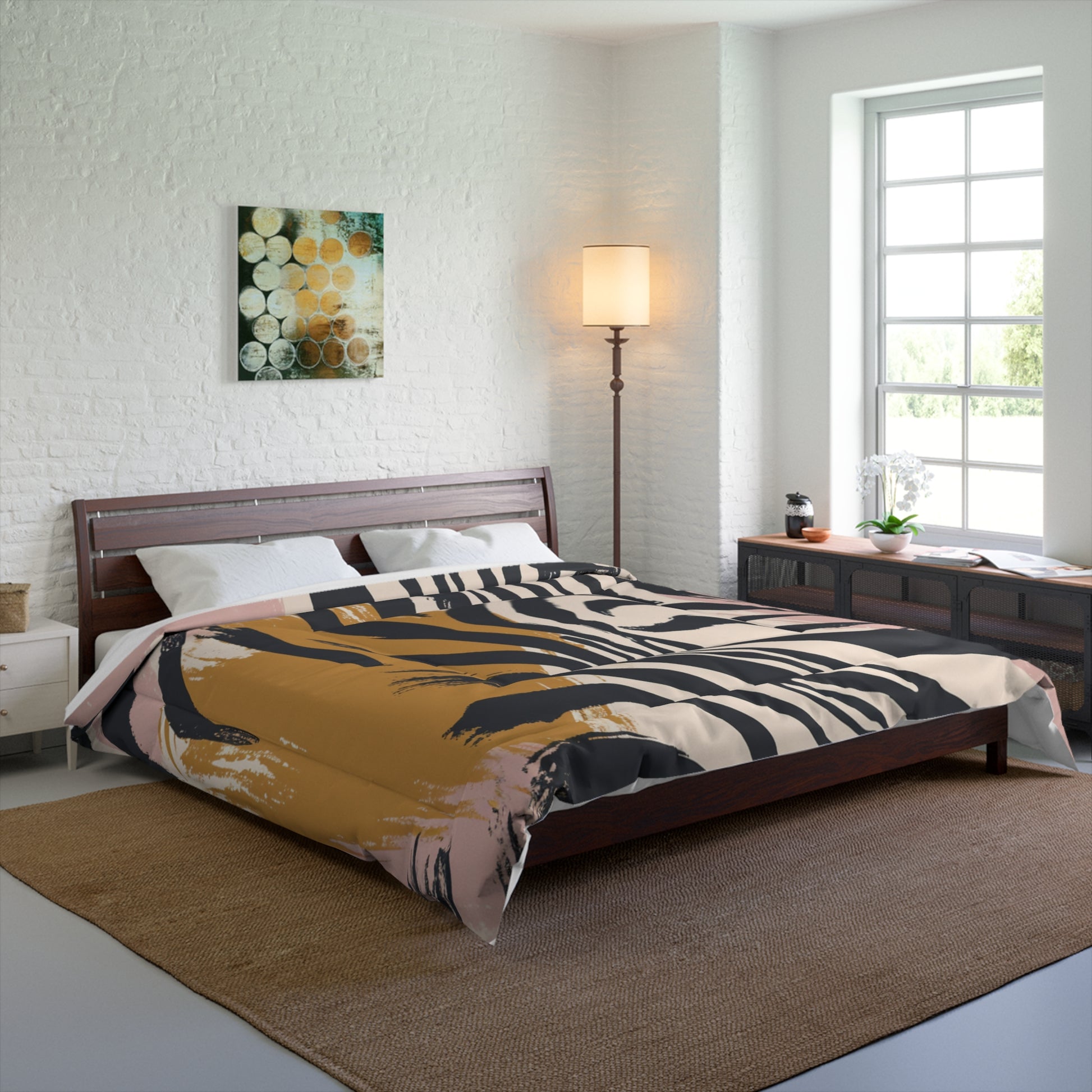 Zebra Brush Strokes Zebra Brush Strokes Comforter, Artsulli - Art is Long, Life is Short, Home Decor, , , , , , , 