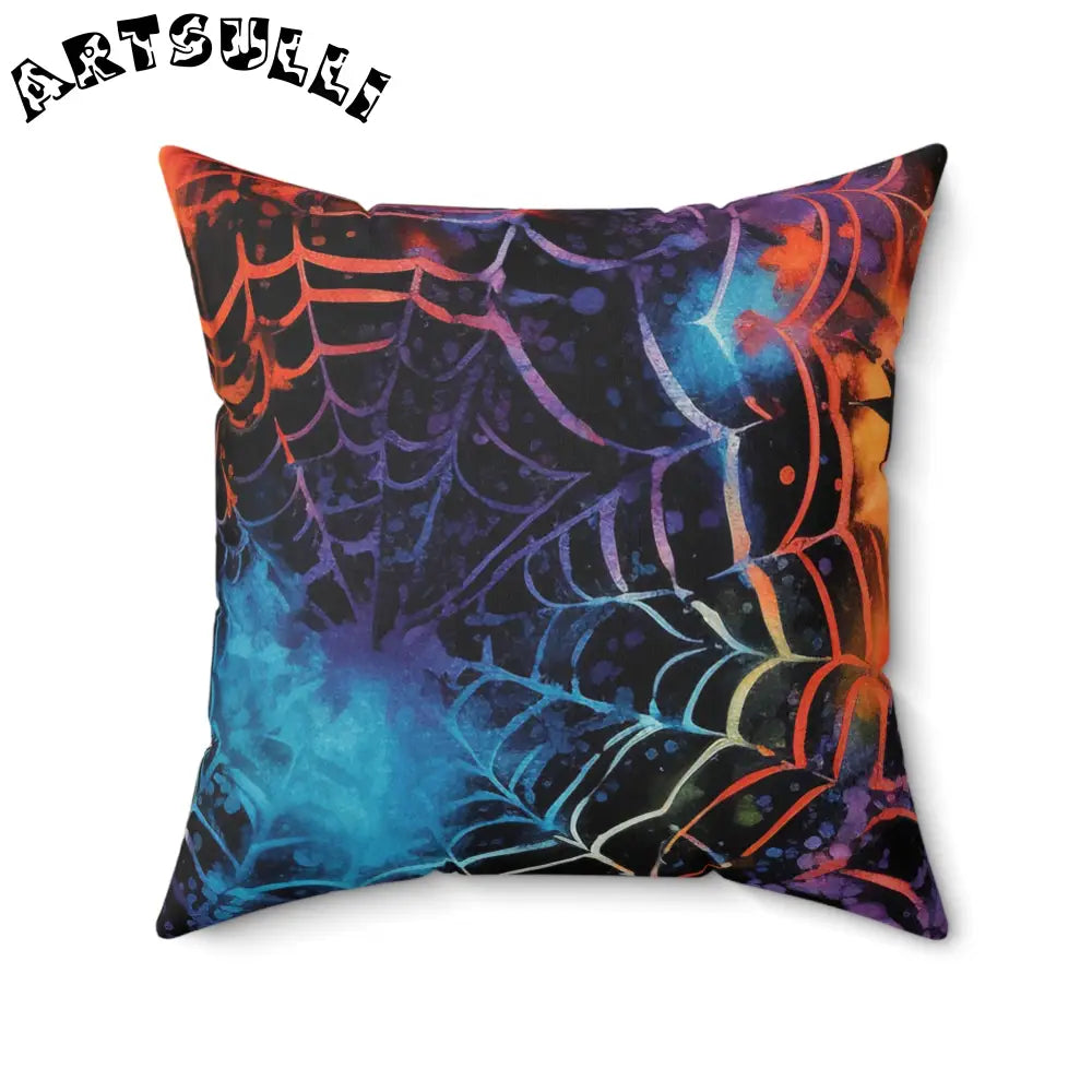 JAKKOUTTHEBXX Colorful Spiderweb Throw Pillow 2025