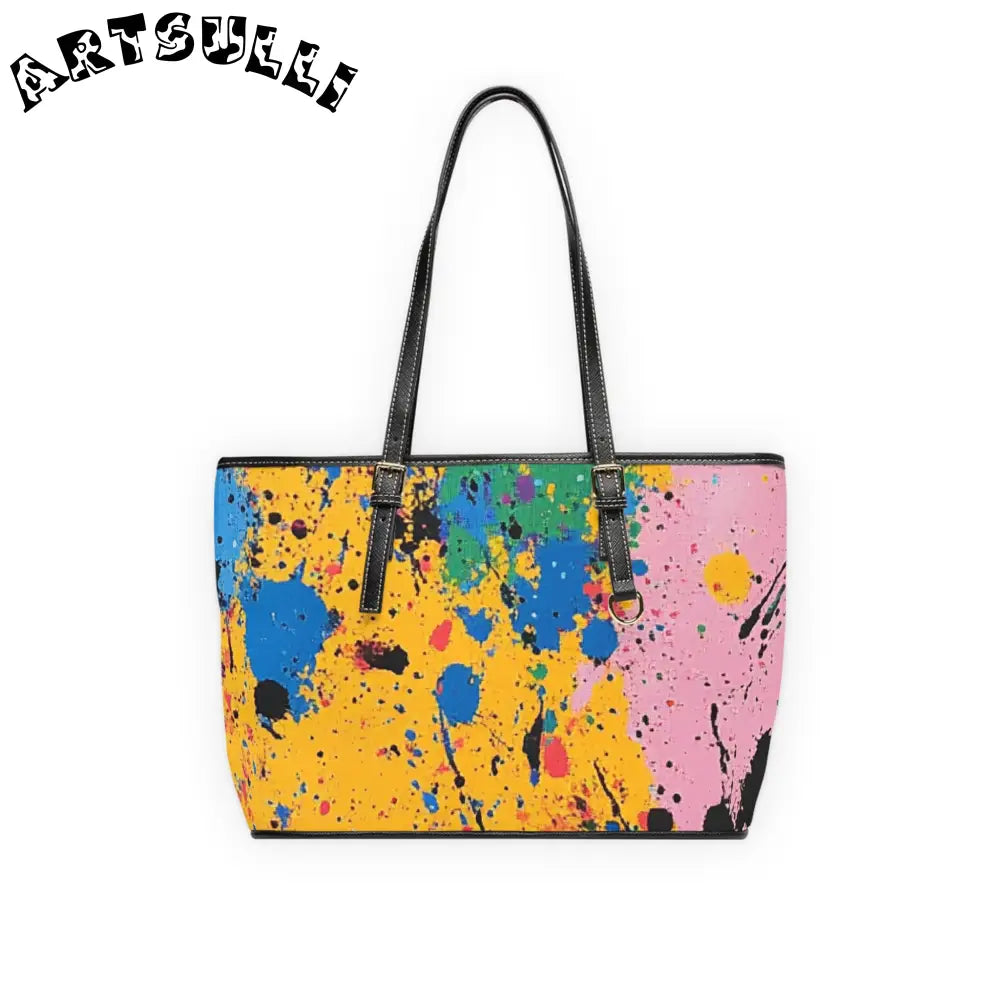 JAKKOUTTHEBXX The Colors Of Paint Splatter PU Leather Shoulder Bag