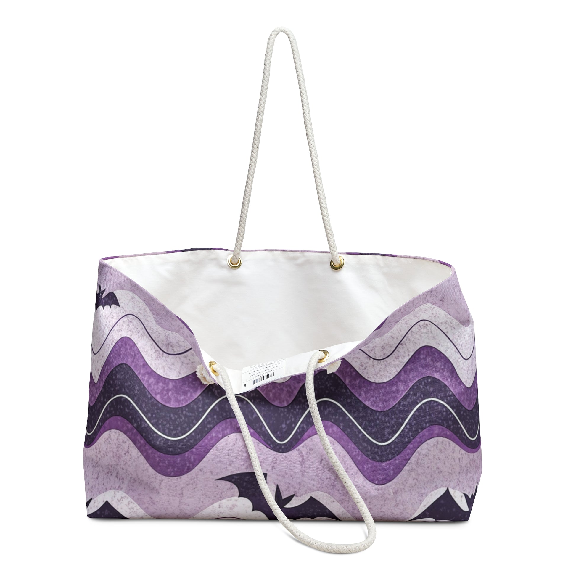 Bat Wave Weekender Bag, Artsulli - Art is Long, Life is Short, Bags, , , , , , , 