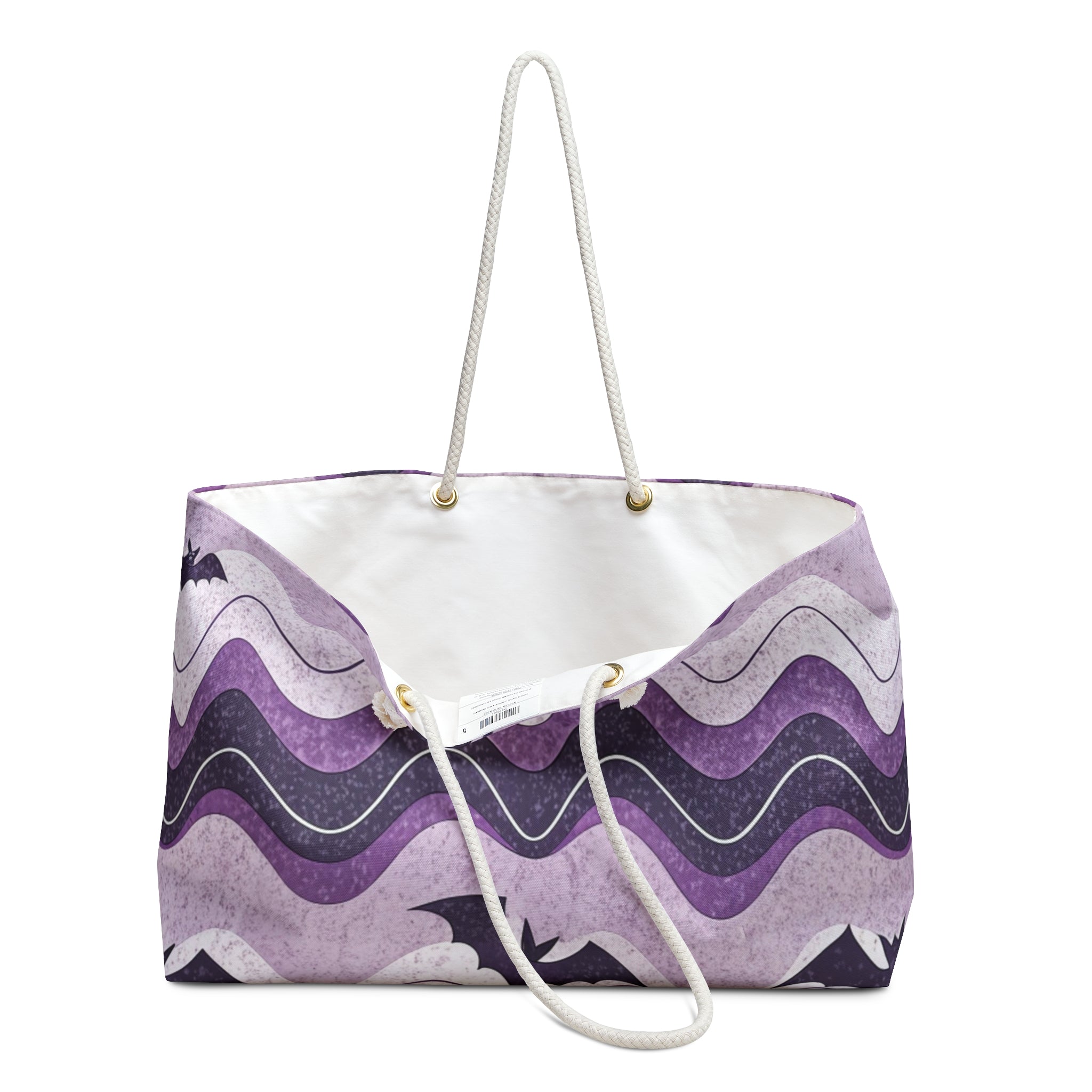 Bat Wave Weekender Bag, Artsulli - Art is Long, Life is Short, Bags, , , , , , , 