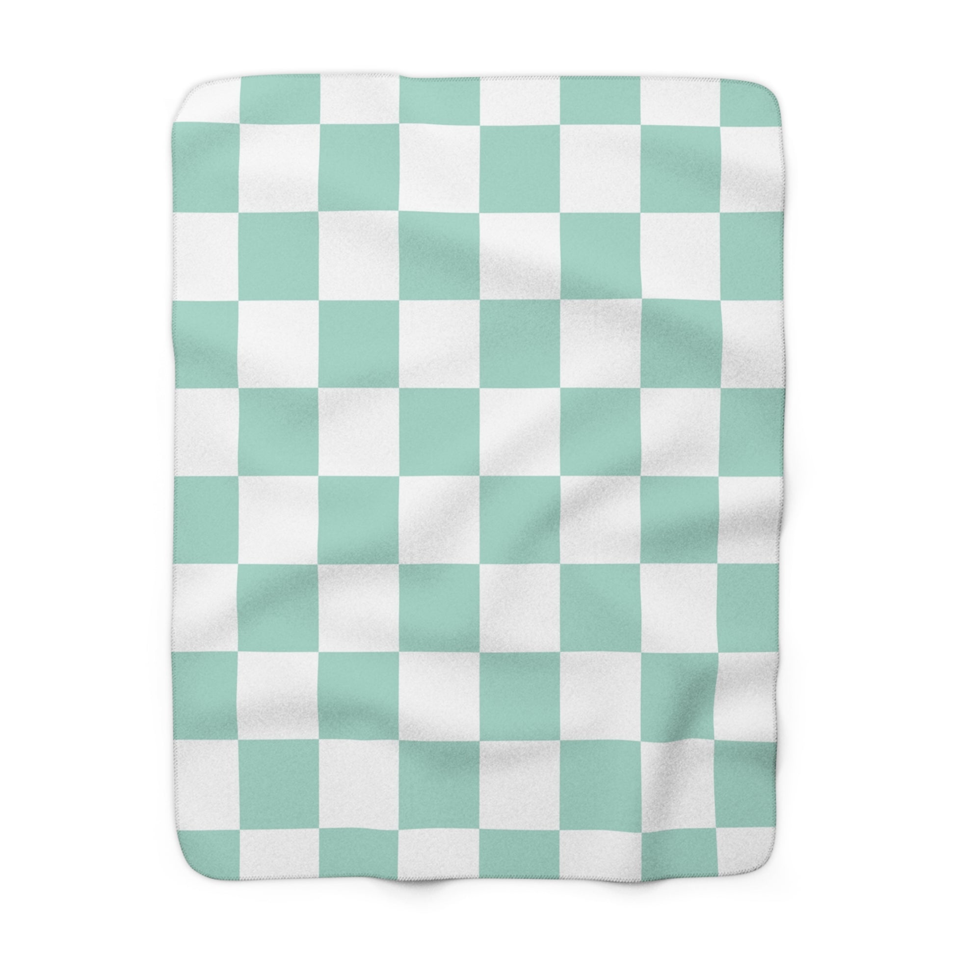 Chessboard Sherpa Fleece Blanket, Artsulli - Art is Long, Life is Short, Home Decor, Size, 50" × 60", , , , , 64062108673607528447