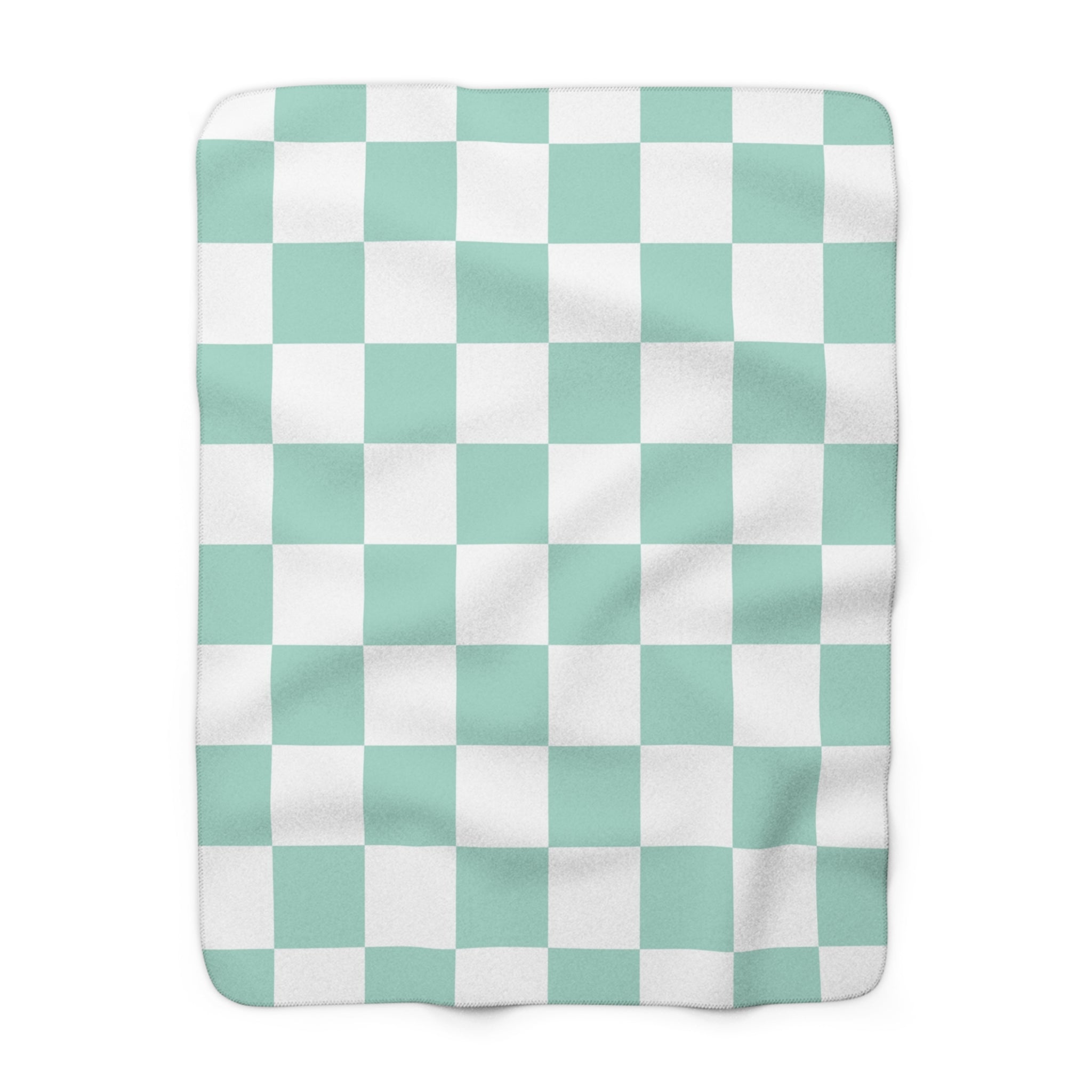 Chessboard Sherpa Fleece Blanket, Artsulli - Art is Long, Life is Short, Home Decor, Size, 50" × 60", , , , , 64062108673607528447