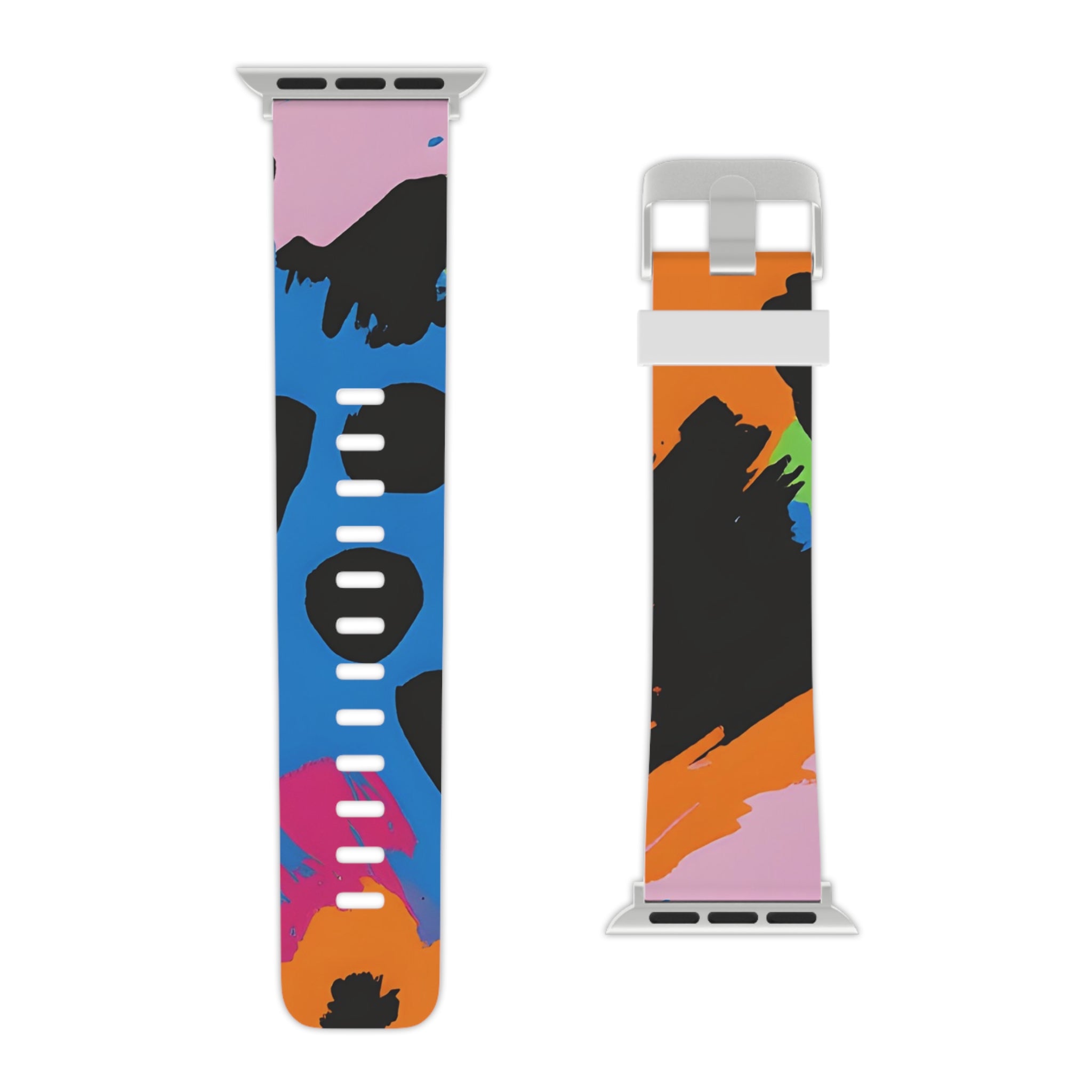 Wild Brush Strokes x Animal Print Multi-Color Watch Band for Apple Watch, Artsulli - Art is Long, Life is Short, Accessories, , , , , , , 
