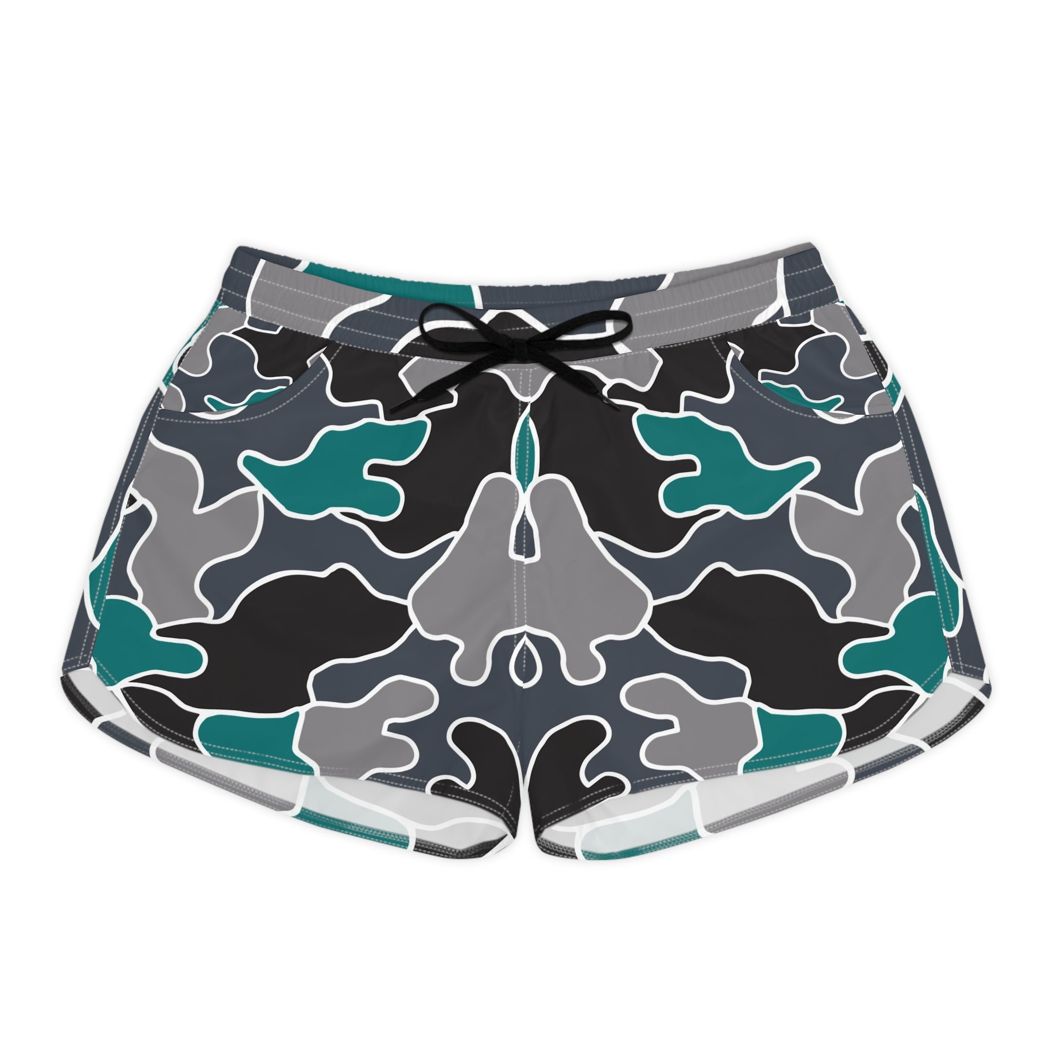 Surreal Camouflage Women's Casual Shorts (AOP), Artsulli - Art is Long, Life is Short, All Over Prints, Size, S, Color, Black drawstring, , , 20006475759619947082