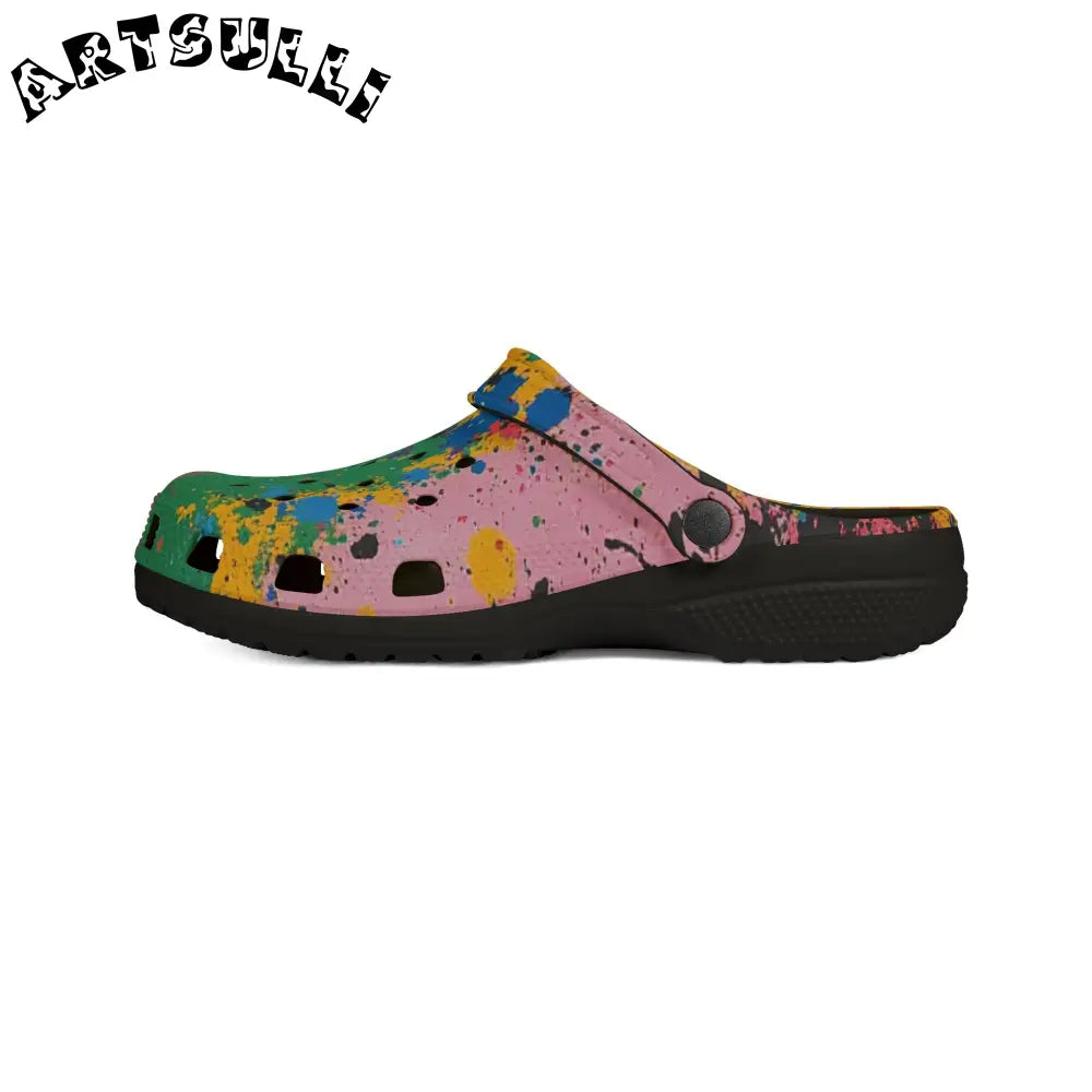 JAKKOUTTHEBXX The Colors Of Paint Splatter EVA Foam Rubber Shoes