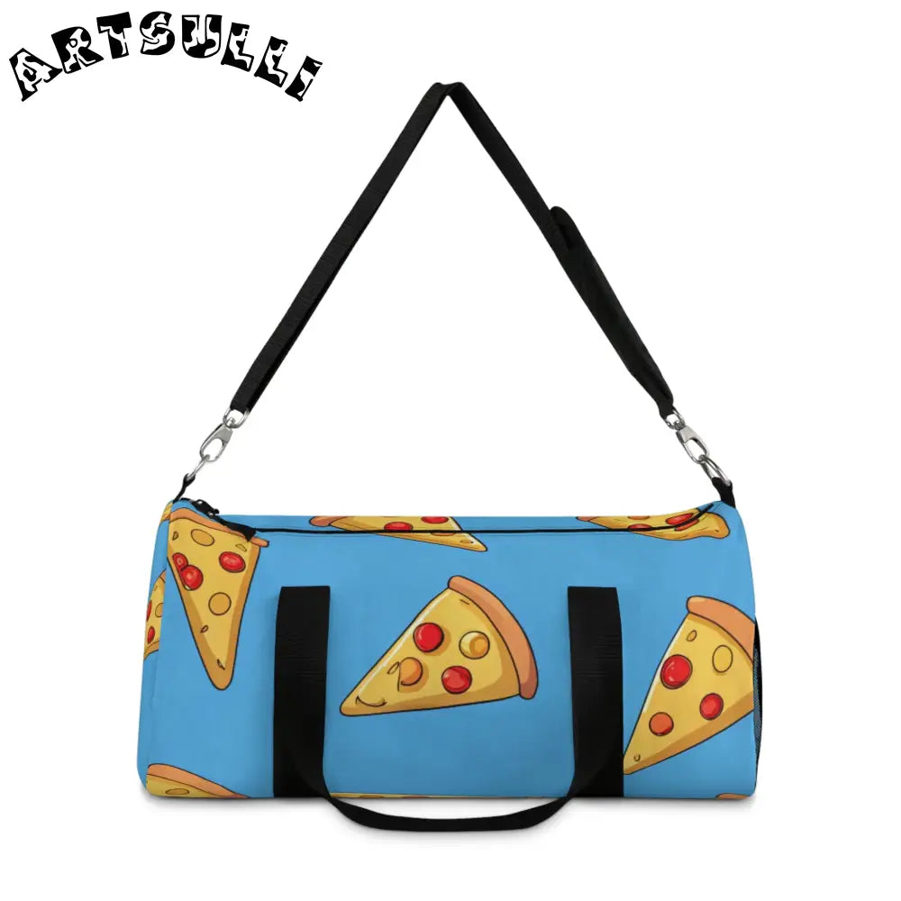 JAKKOUTTHEBXX Blue Pizza Dreamscape Duffel Bag JAKKOUTTHEBXX