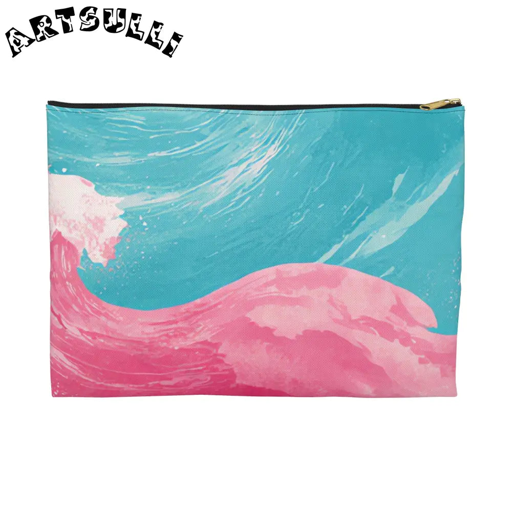 JAKKOUTTHEBXX The Great Pastelwave Pink and Blue Accessory Pouch
