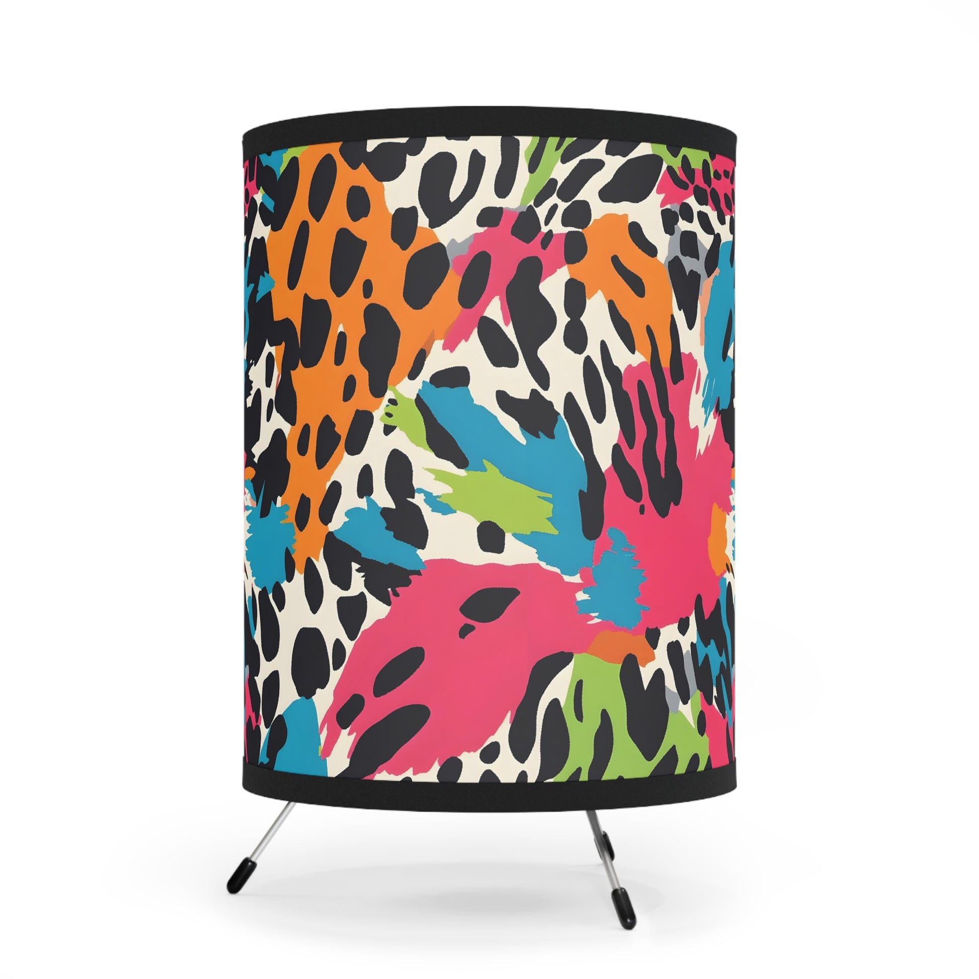 Wild Brush Strokes x Animal Print Multi-Color Tripod Lamp with High-Res Printed Shade, US\CA plug, Artsulli - Art is Long, Life is Short, Home Decor, , , , , , , 