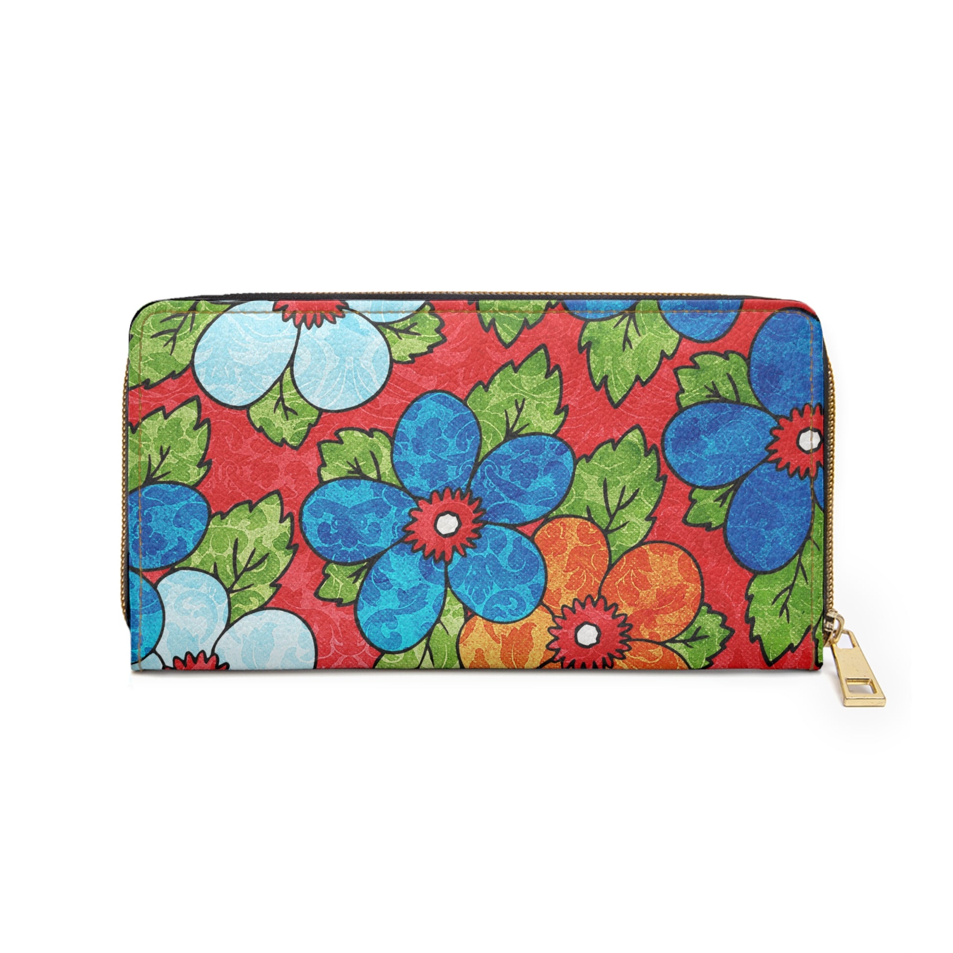 Groovy Yellow Floral Kl II Groovy Red Floral Kl Zipper Wallet, Artsulli - Art is Long, Life is Short, Accessories, , , , , , , 