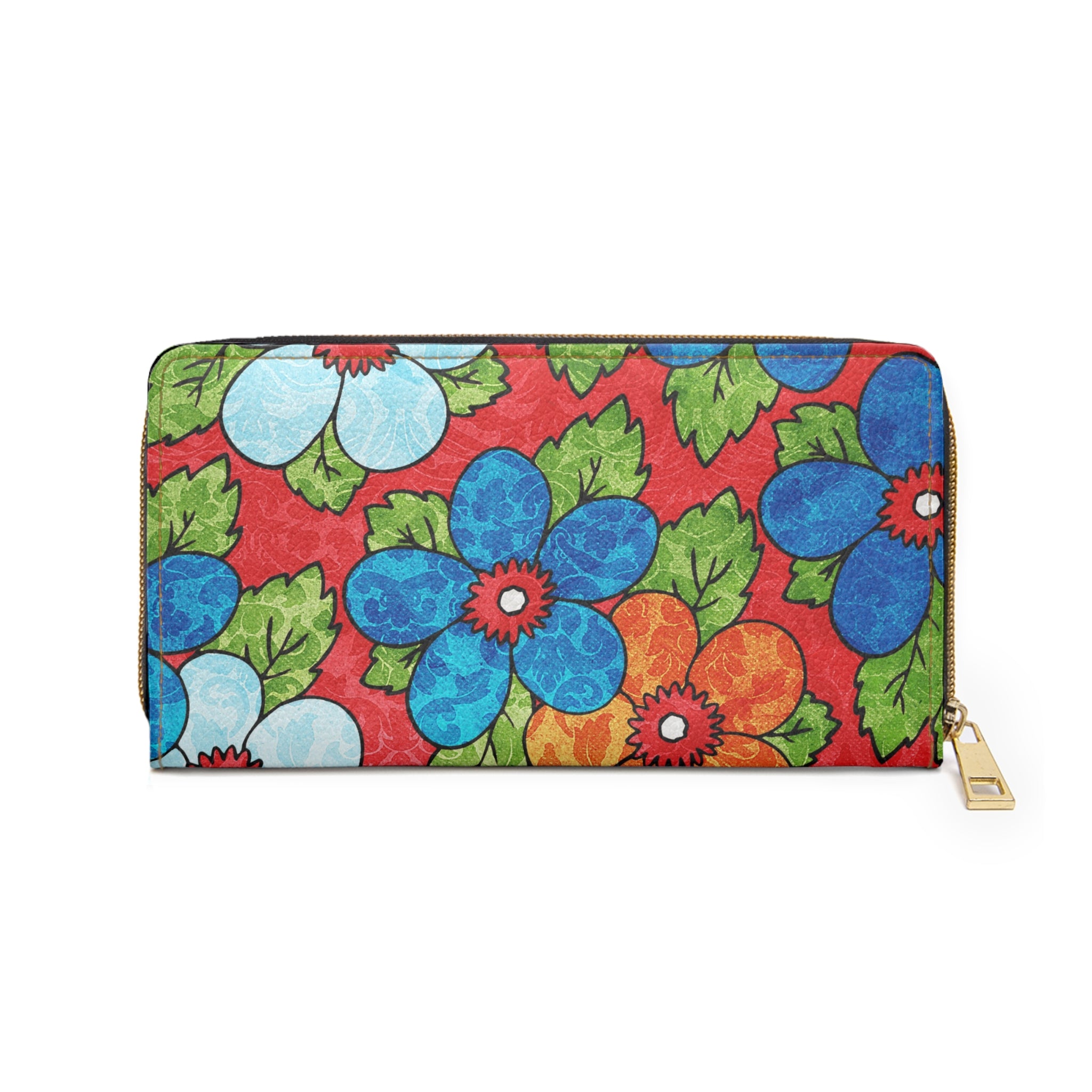 Groovy Yellow Floral Kl II Groovy Red Floral Kl Zipper Wallet, Artsulli - Art is Long, Life is Short, Accessories, , , , , , , 