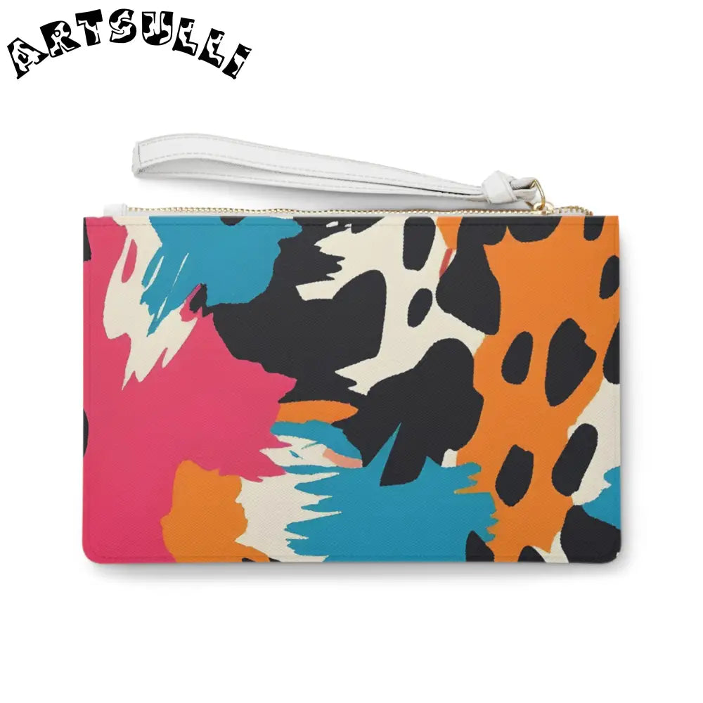 JAKKOUTTHEBXX Wild Brush Strokes x Animal Print Multi-Color Clutch