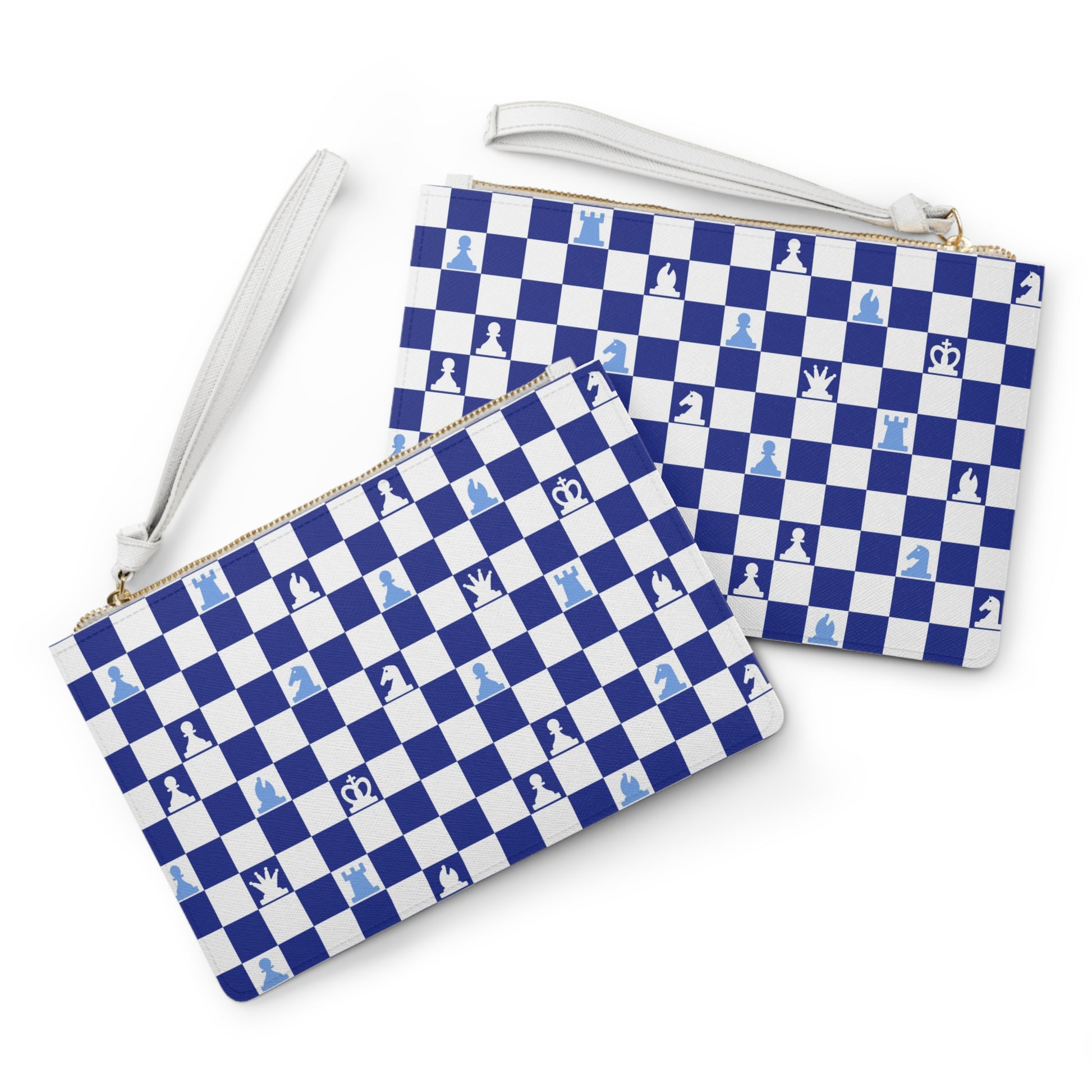 Chessboard Navy Blue Clutch Bag, Artsulli - Art is Long, Life is Short, Bags, , , , , , , 