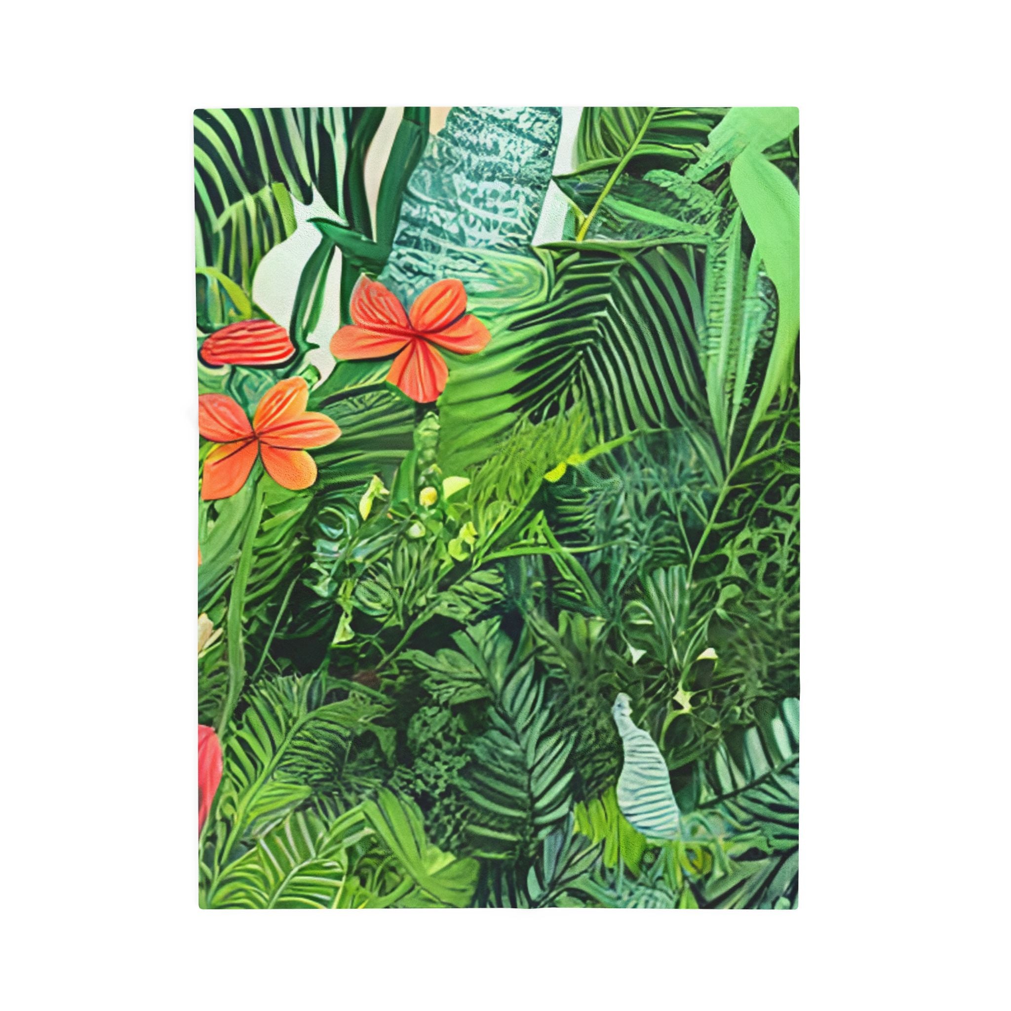 Jungle Zebra Art Velveteen Plush Blanket, Artsulli - Art is Long, Life is Short, All Over Prints, Size, 30" × 40", , , , , 63228734546633