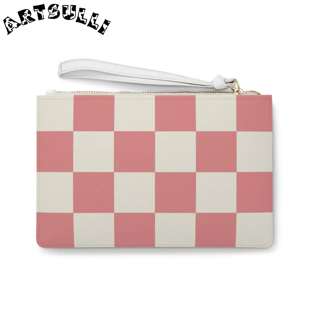 JAKKOUTTHEBXX Retro Checkered Grassland Sprites Clutch Bag