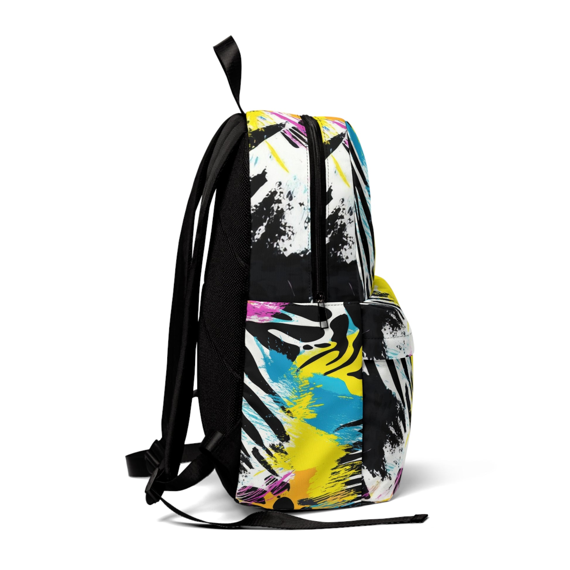 Zebra Stripes x Leapord Print x Paint Splatter Multi-Color Unisex Classic Backpack, Artsulli - Art is Long, Life is Short, Bags, , , , , , , 