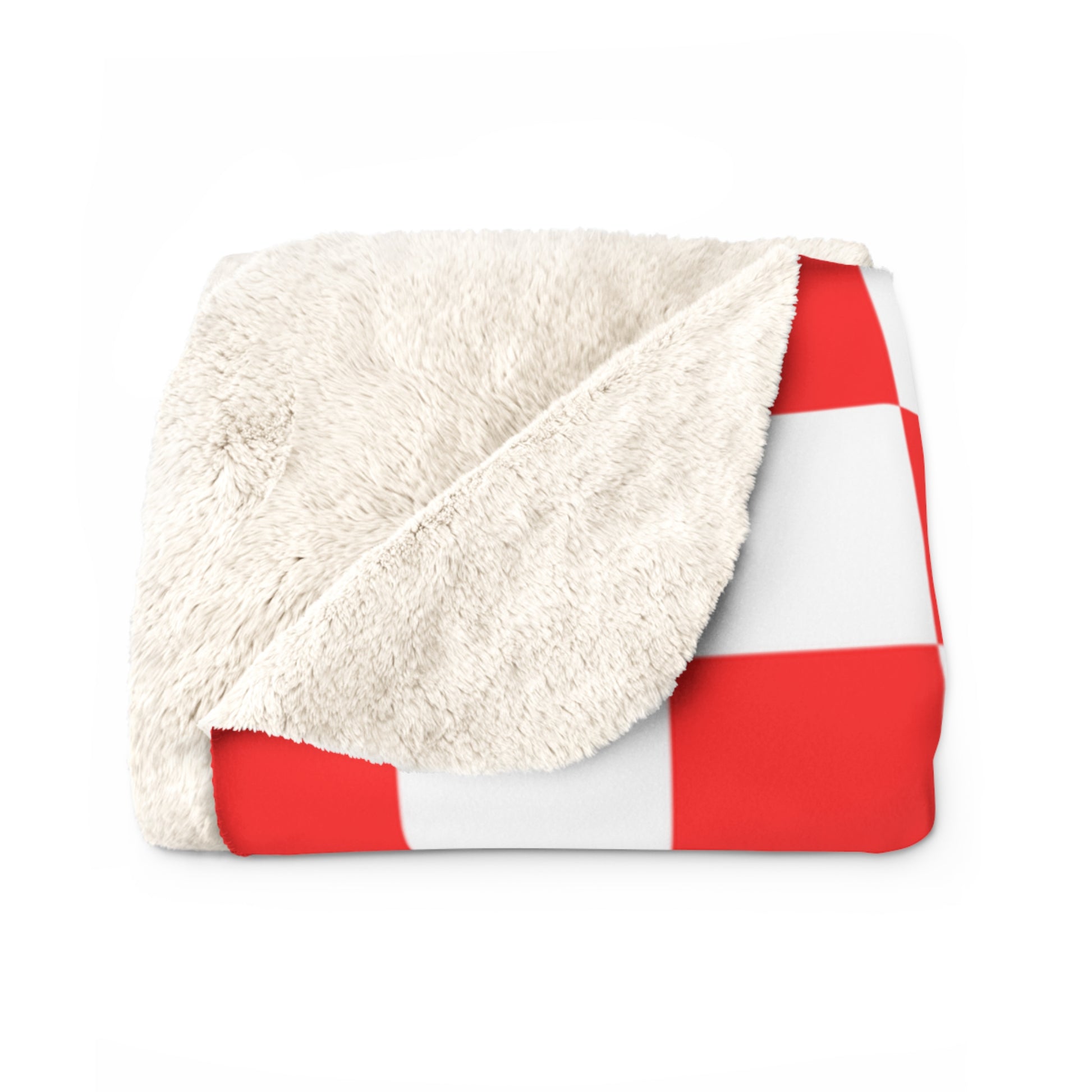 Checkerboard Red and White Sherpa Fleece Blanket, Artsulli - Art is Long, Life is Short, Home Decor, , , , , , , 