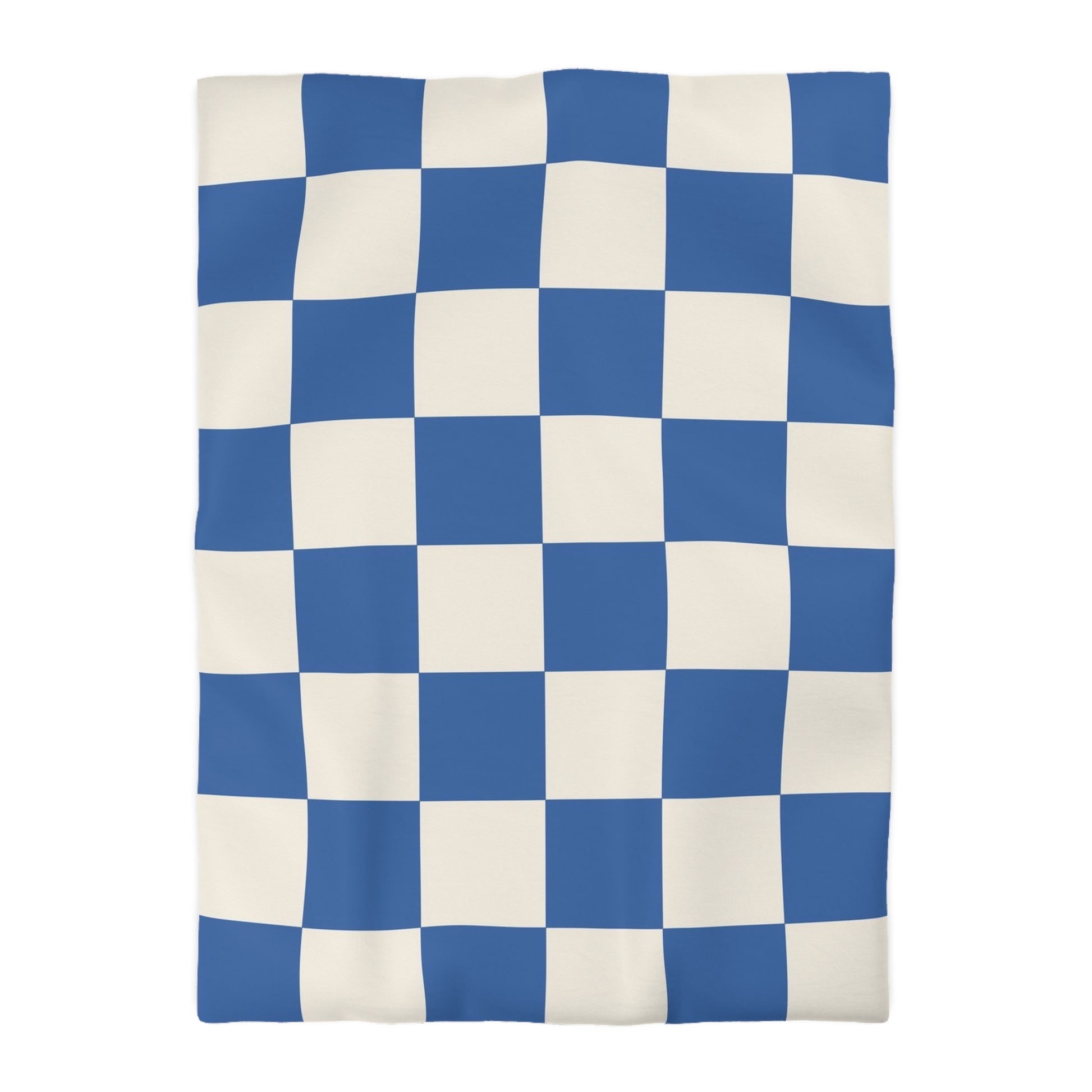 Checkerboard Blue Microfiber Duvet Cover, Artsulli - Art is Long, Life is Short, Home Decor, Size, Twin XL, Color, White, , , 19555254982023963843
