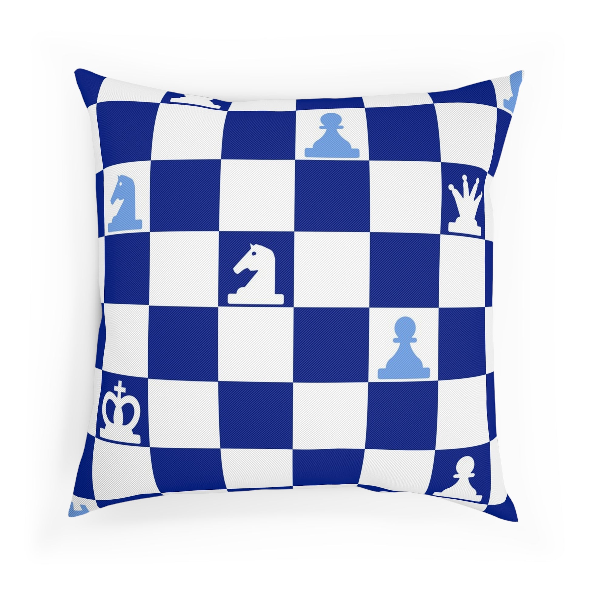 Chessboard Navy Blue Cushion, Artsulli - Art is Long, Life is Short, Home Decor, , , , , , , 