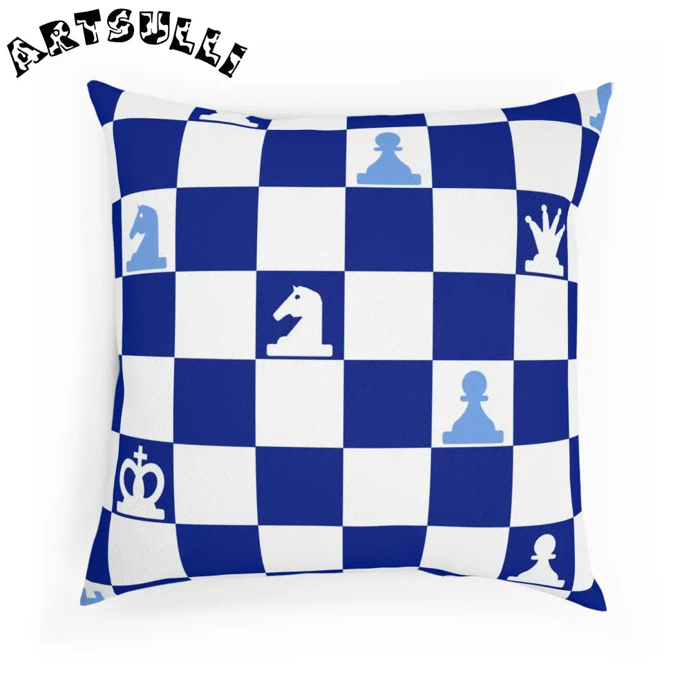JAKKOUTTHEBXX Checkerboard Cotton Drill Chess Throw Pillow 2025